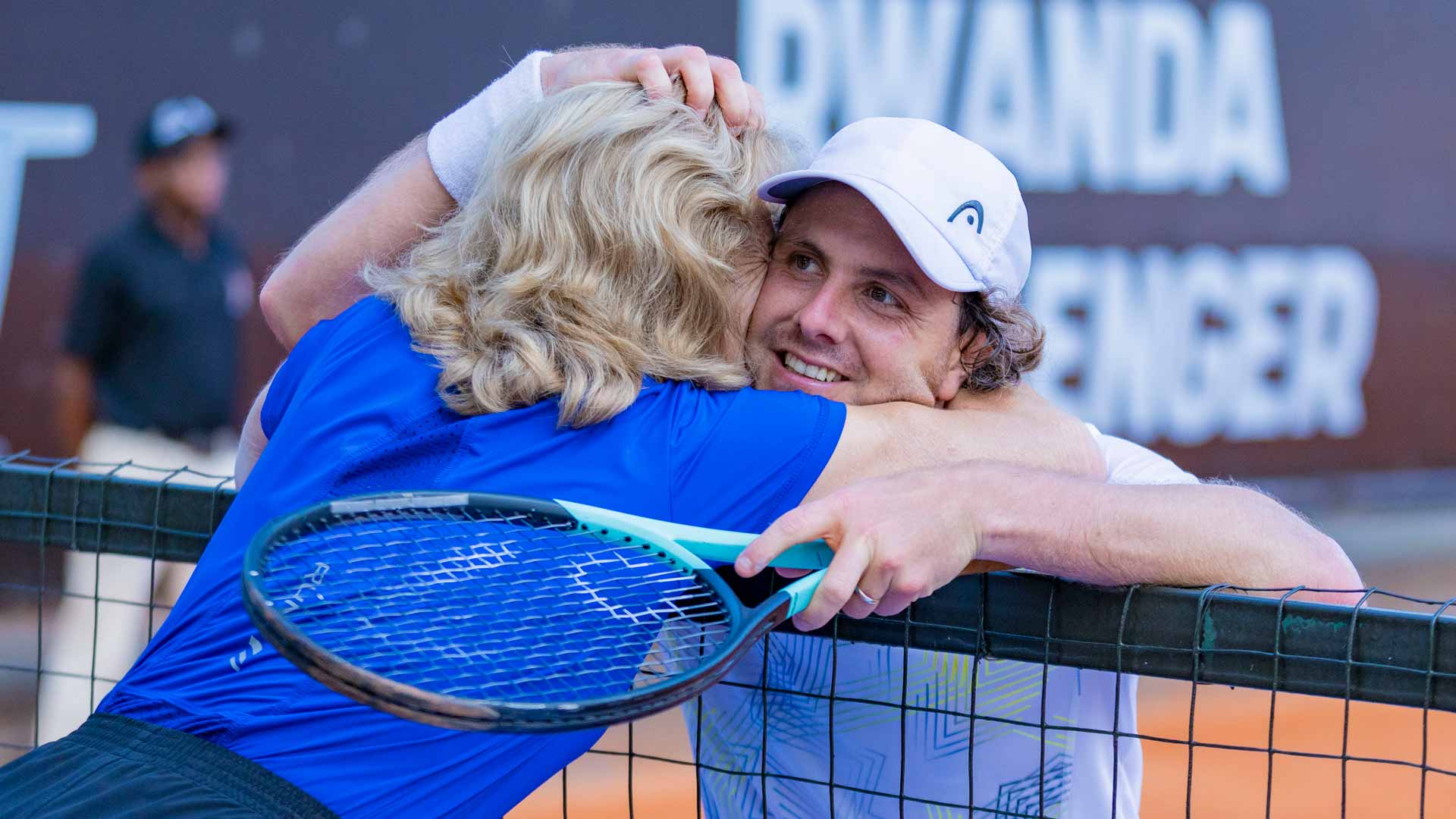 Marco Trungelliti and his mother Susana at the Rwanda Challenger.