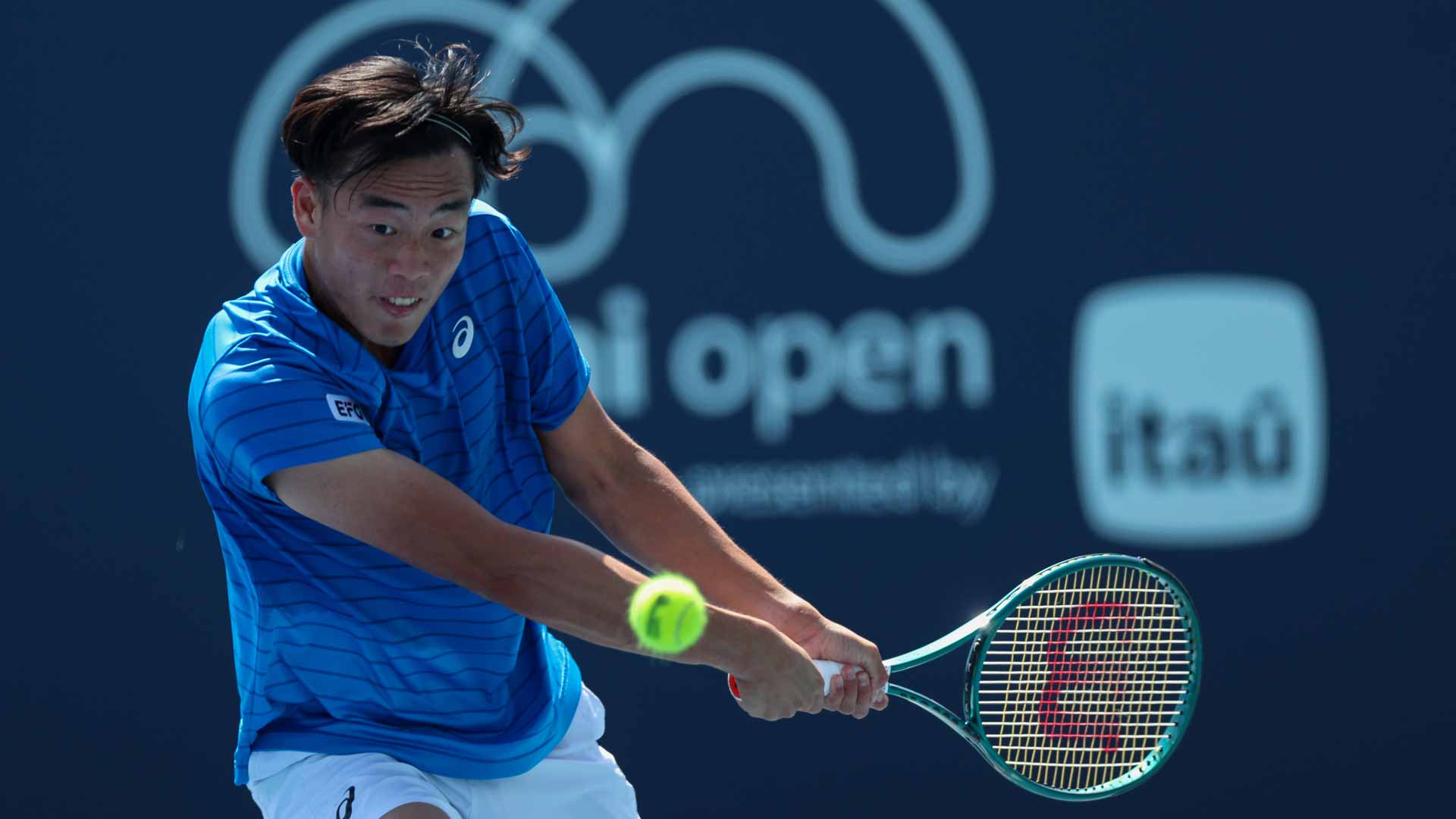 Coleman Wong in action Tuesday at the Miami Open presented by Itau.