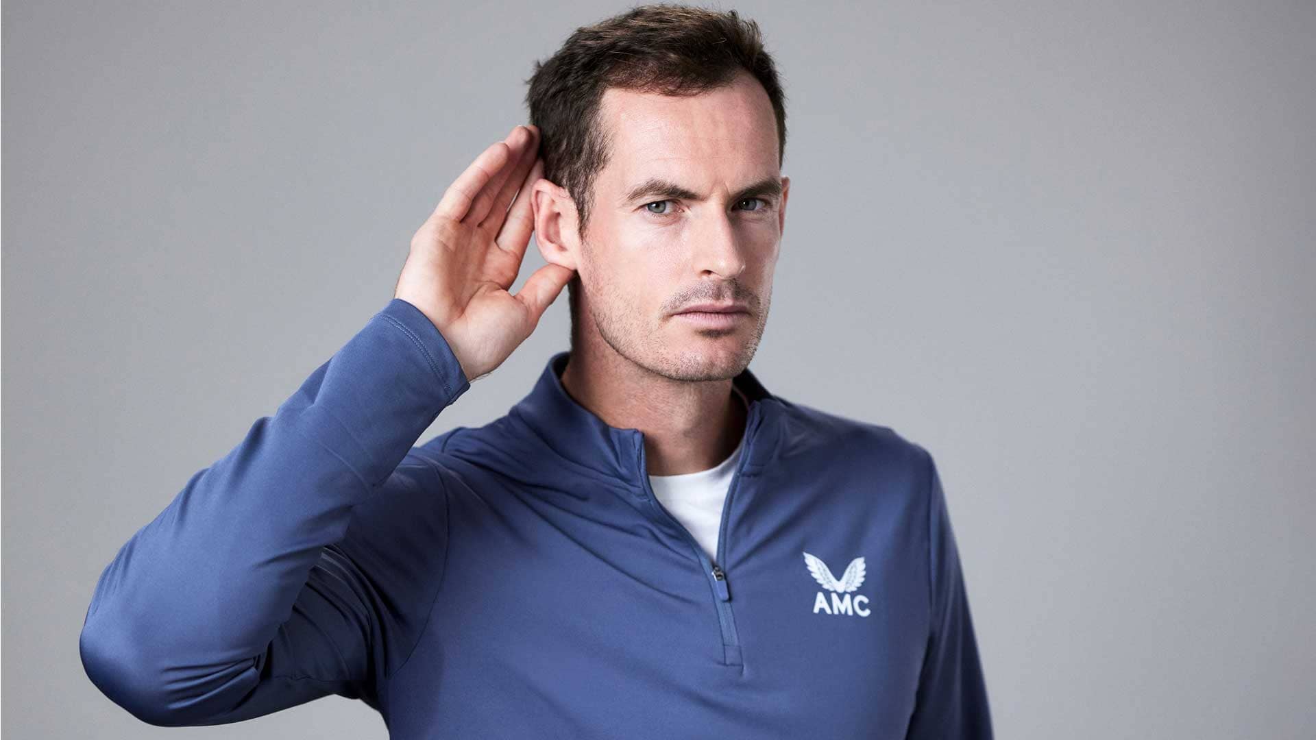 Andy Murray at an Australian Open photoshoot.