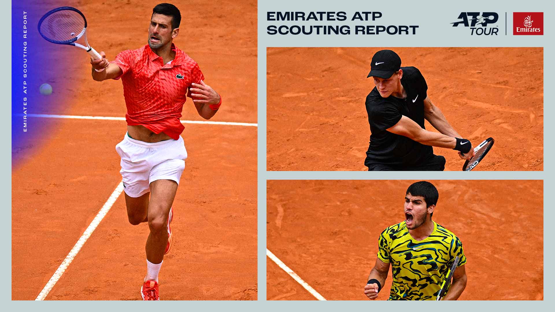 Novak Djokovic, Jannik Sinner and Carlos Alcaraz are in action in Monte-Carlo.