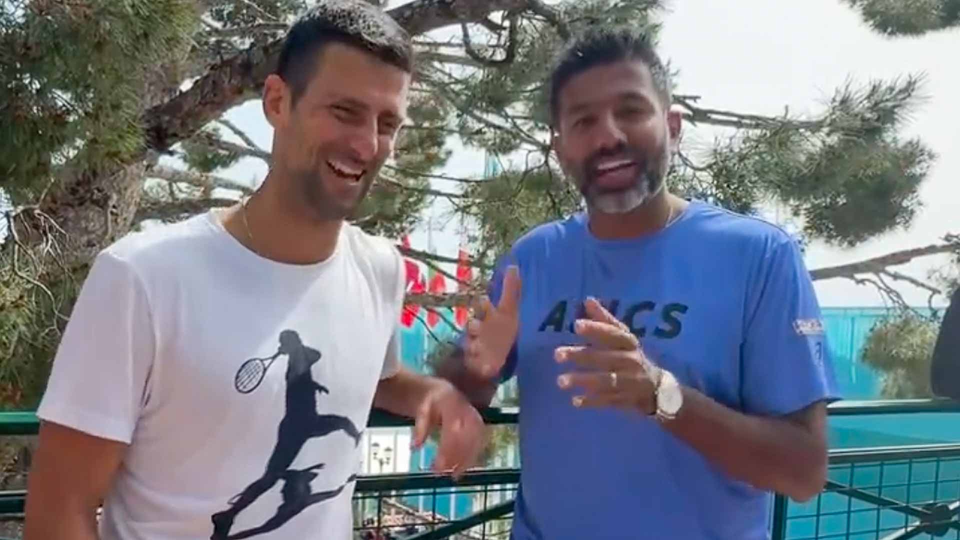 Novak Djokovic is 36 and Rohan Bopanna is 44.