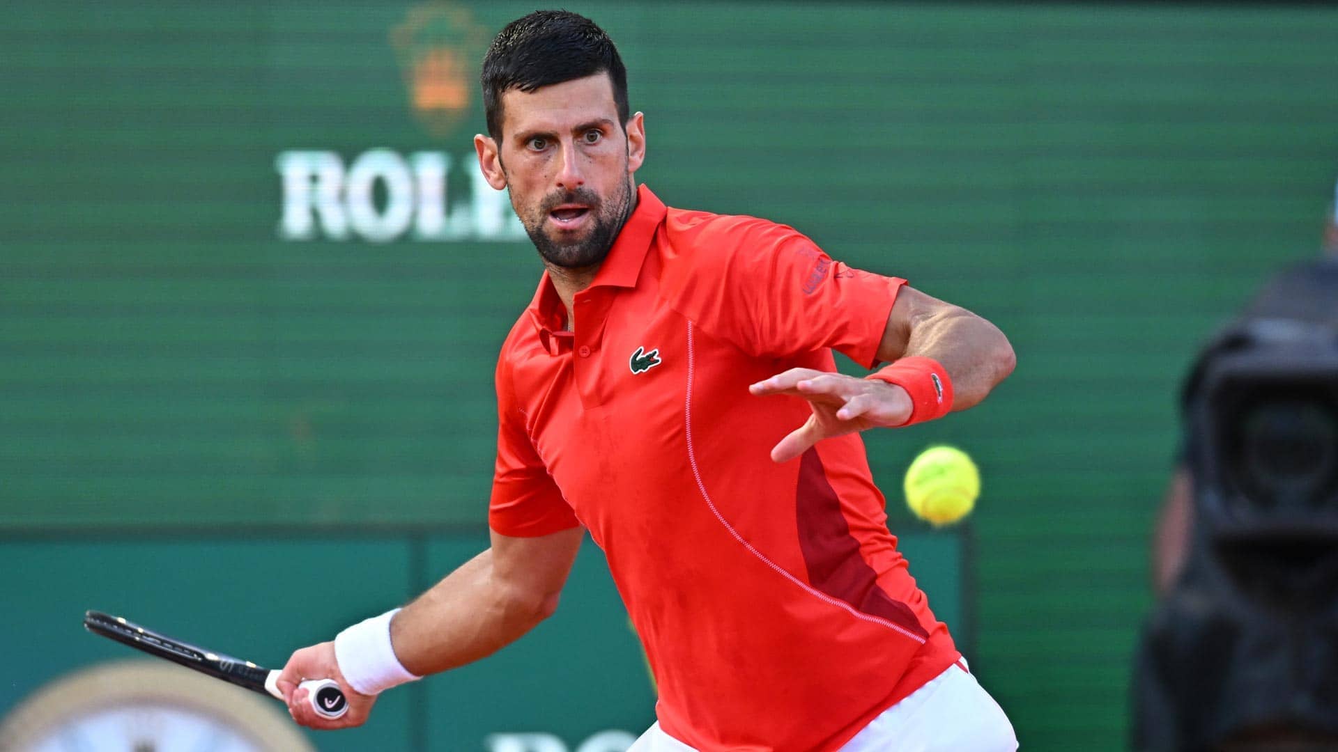 Novak Djokovic was bidding for his third Monte-Carlo title.