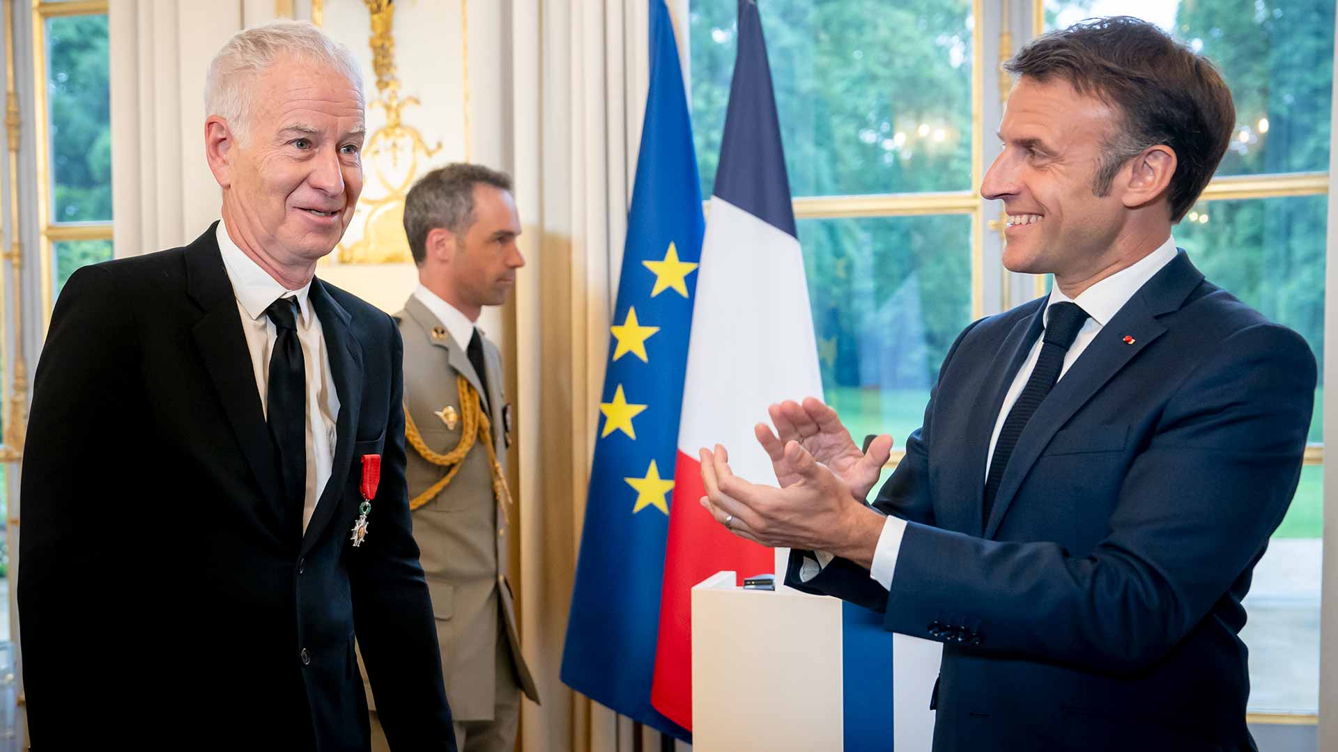 McEnroe receives French Legion of Honour award from President Macron