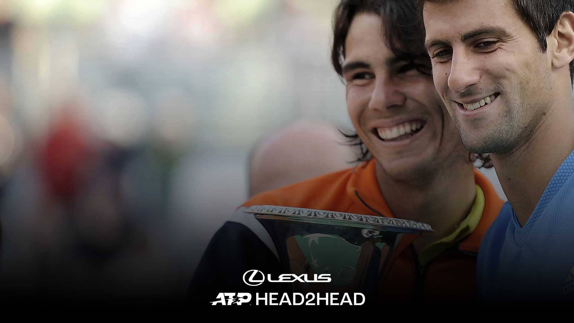 Rafael Nadal and Novak Djokovic following the final in Rome in 2009.
