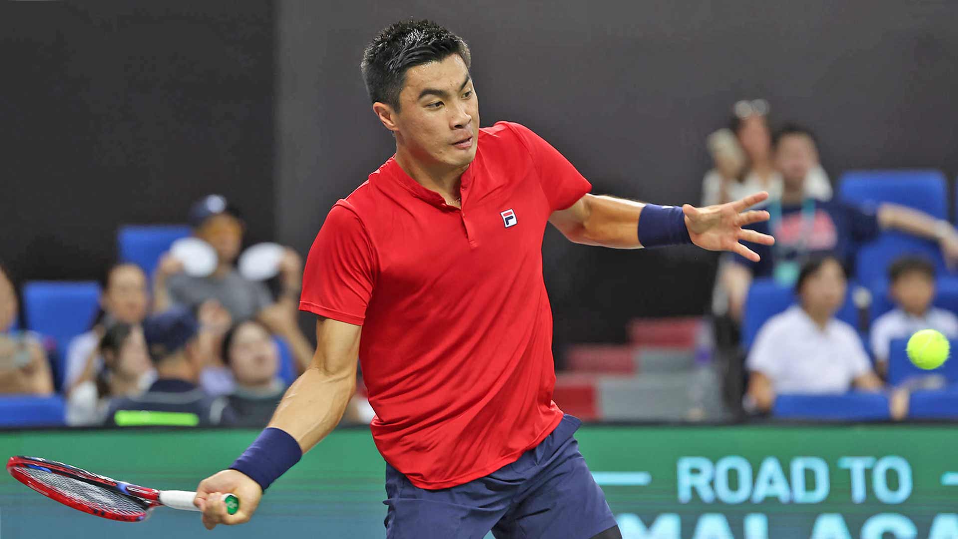 USA's Brandon Nakashima defeats Germany's Maximilian Marterer on Saturday in Zhuhai.