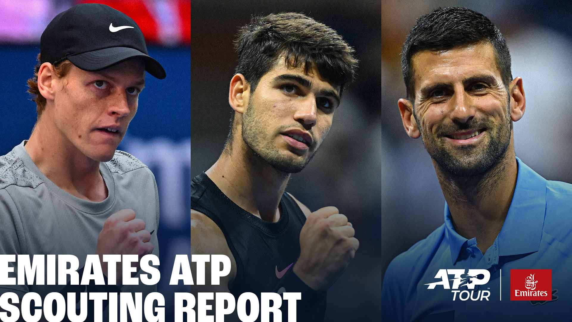 Jannik Sinner, Carlos Alcaraz and Novak Djokovic are competing in Shanghai.