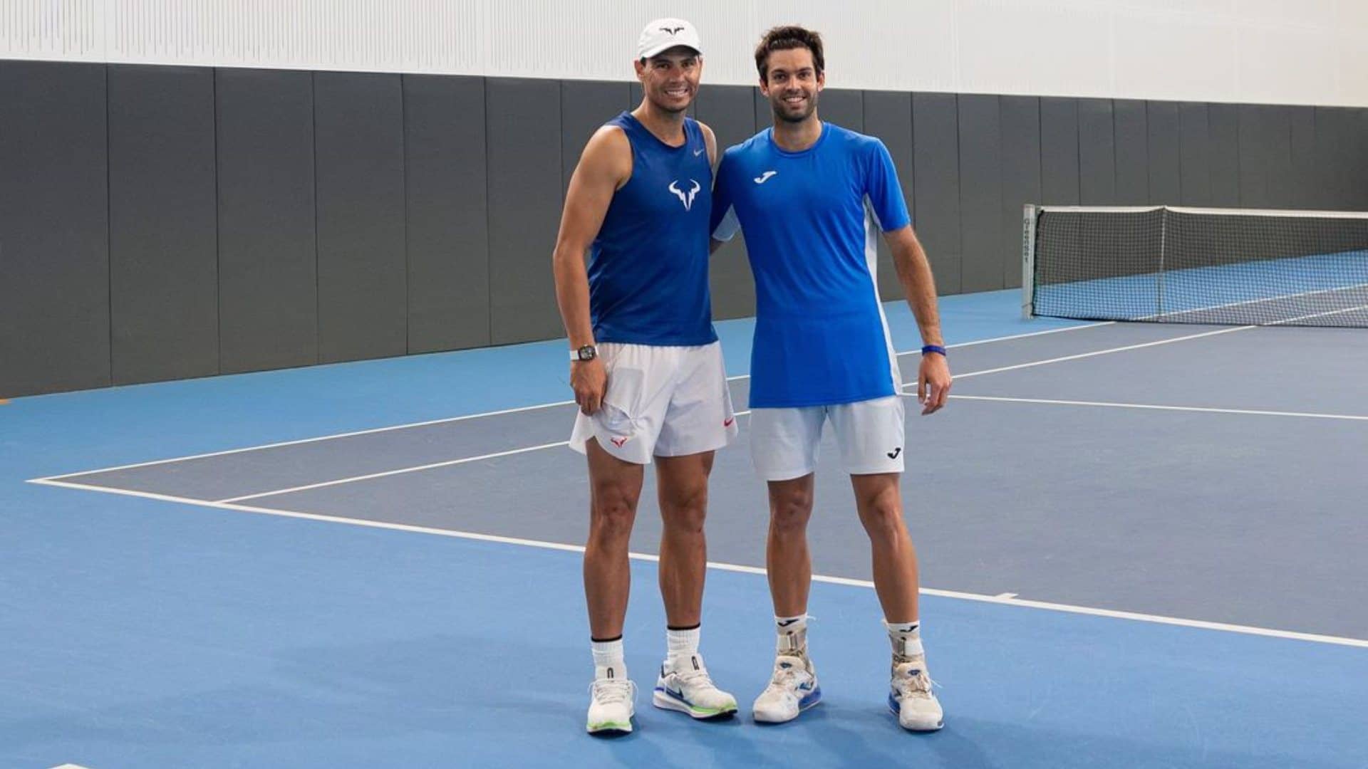 Facundo Díaz Acosta y Rafael Nadal compartieron múltiples entrenamientos en Mallorca.