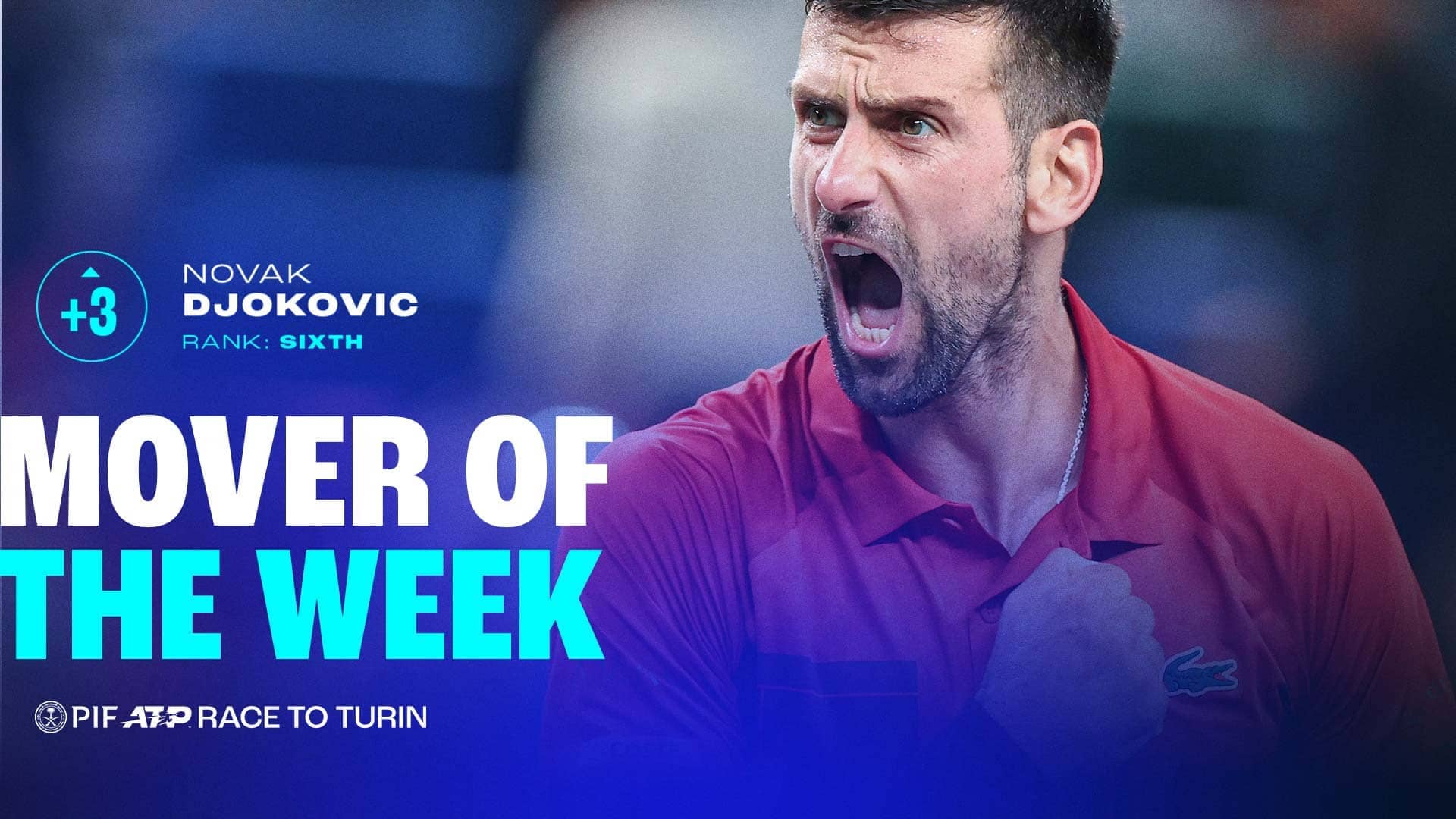 Djokovic increases Turin chances, Mover of Week