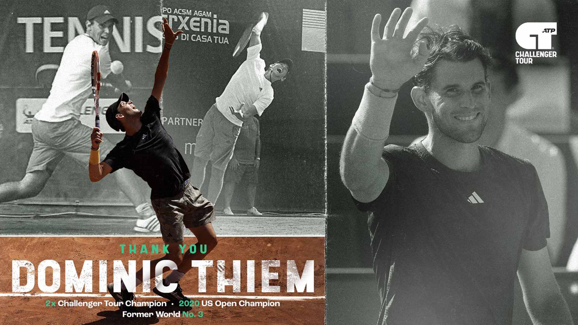 Dominic Thiem is a two-time ATP Challenger Tour champion.