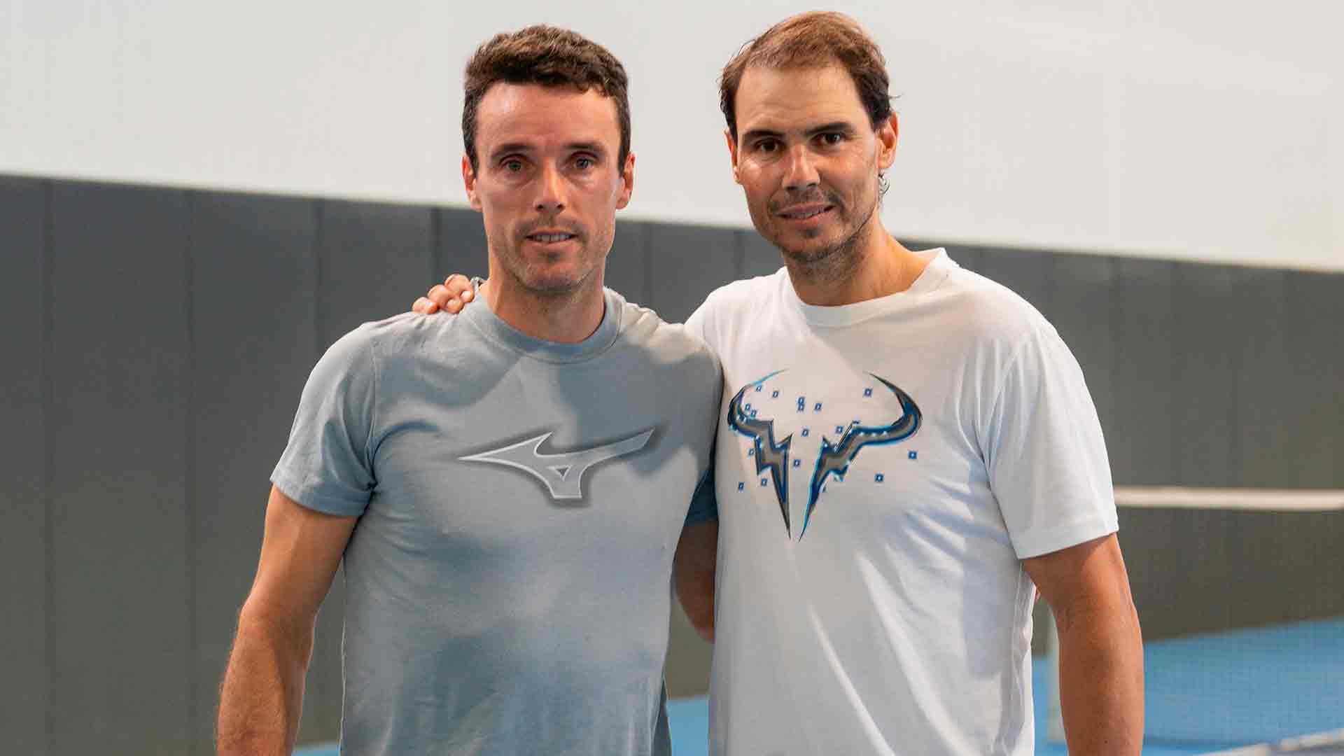 Roberto Bautista y Rafael Nadal entrenan juntos estos días en la Rafa Nadal Academy antes de las Finales de la Copa Davis.