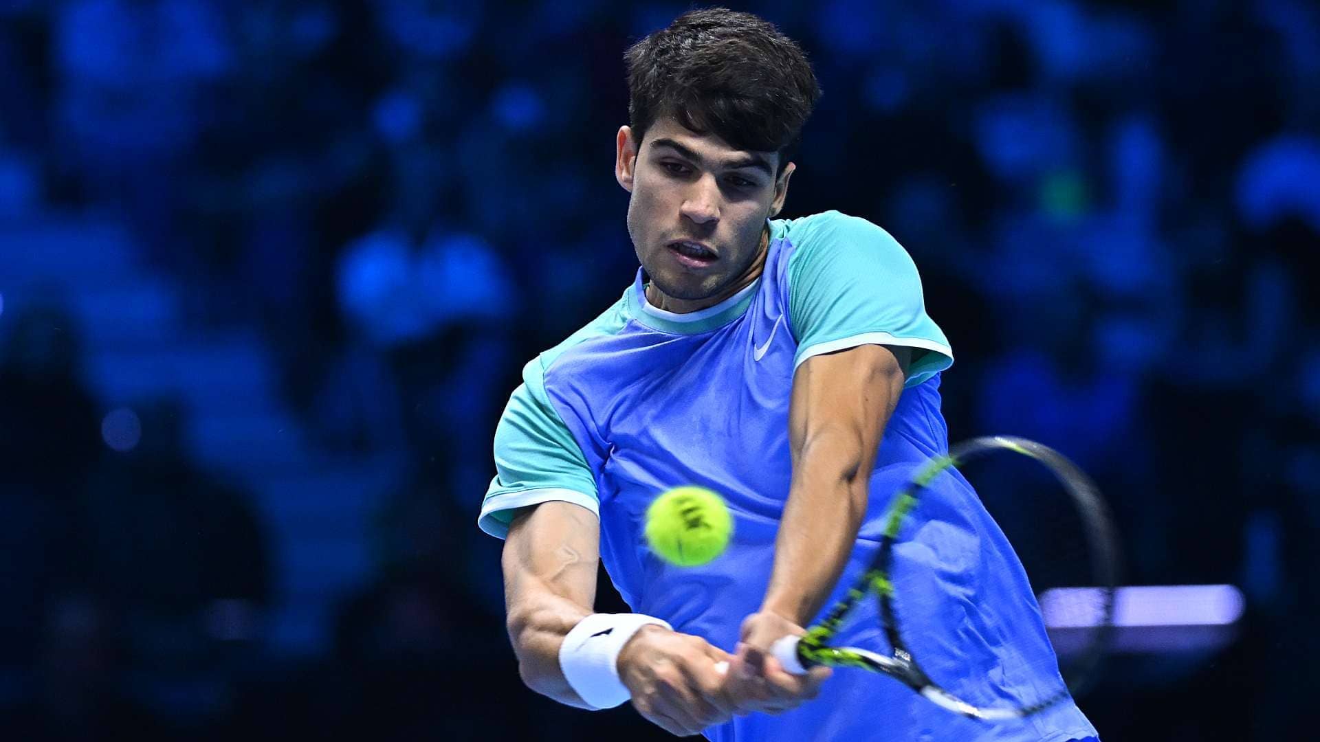 Carlos Alcaraz lost his opening match to Casper Ruud on Monday at the Nitto ATP Finals in Turin.