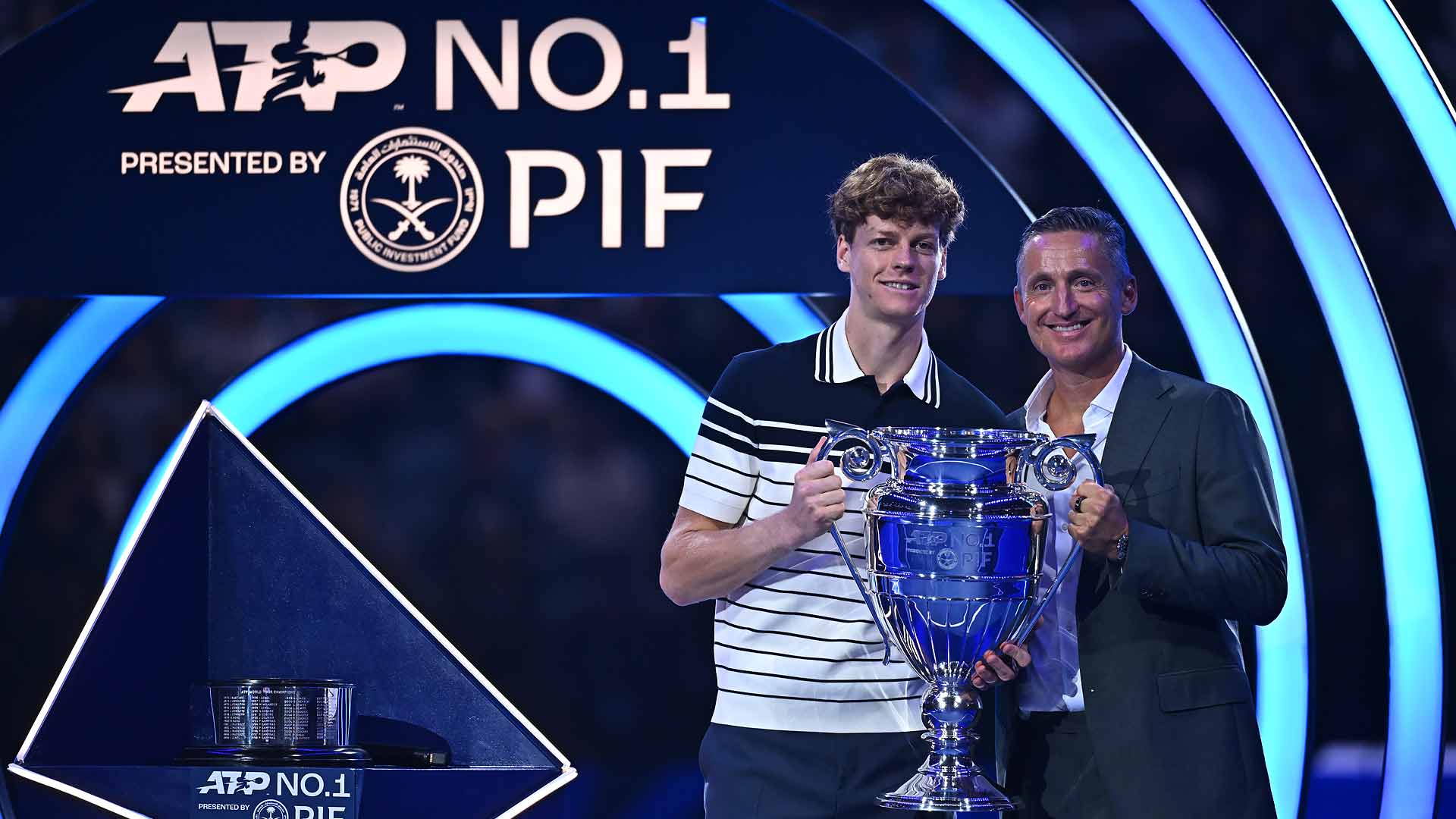 Emotional Jannik Sinner accepts ATP Year End No. 1 presented by PIF honours ATP Tour Tennis