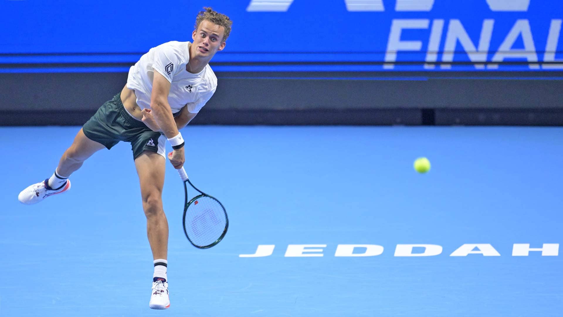 Luca Van Assche in action on Wednesday in Jeddah.