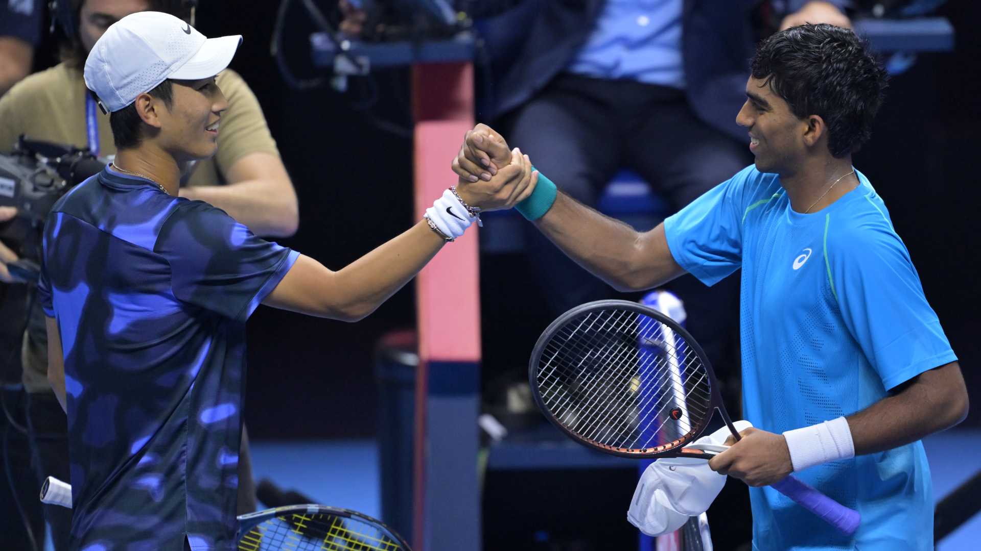 Shang Juncheng, <a href='https://www.atptour.com/en/players/nishesh-basavareddy/b0nn/overview'>Nishesh Basavareddy</a>