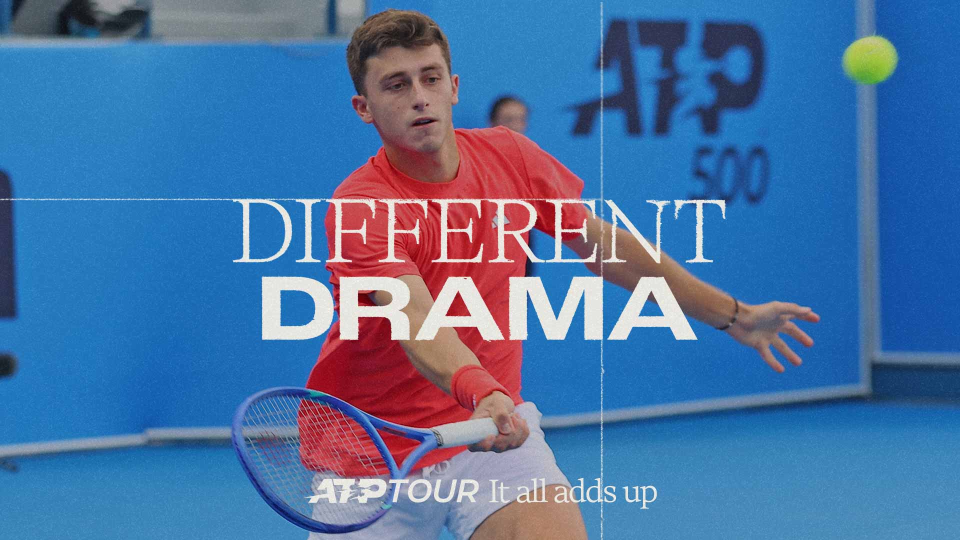 Luca Nardi in action on Tuesday at the Qatar ExxonMobil Open in Doha.