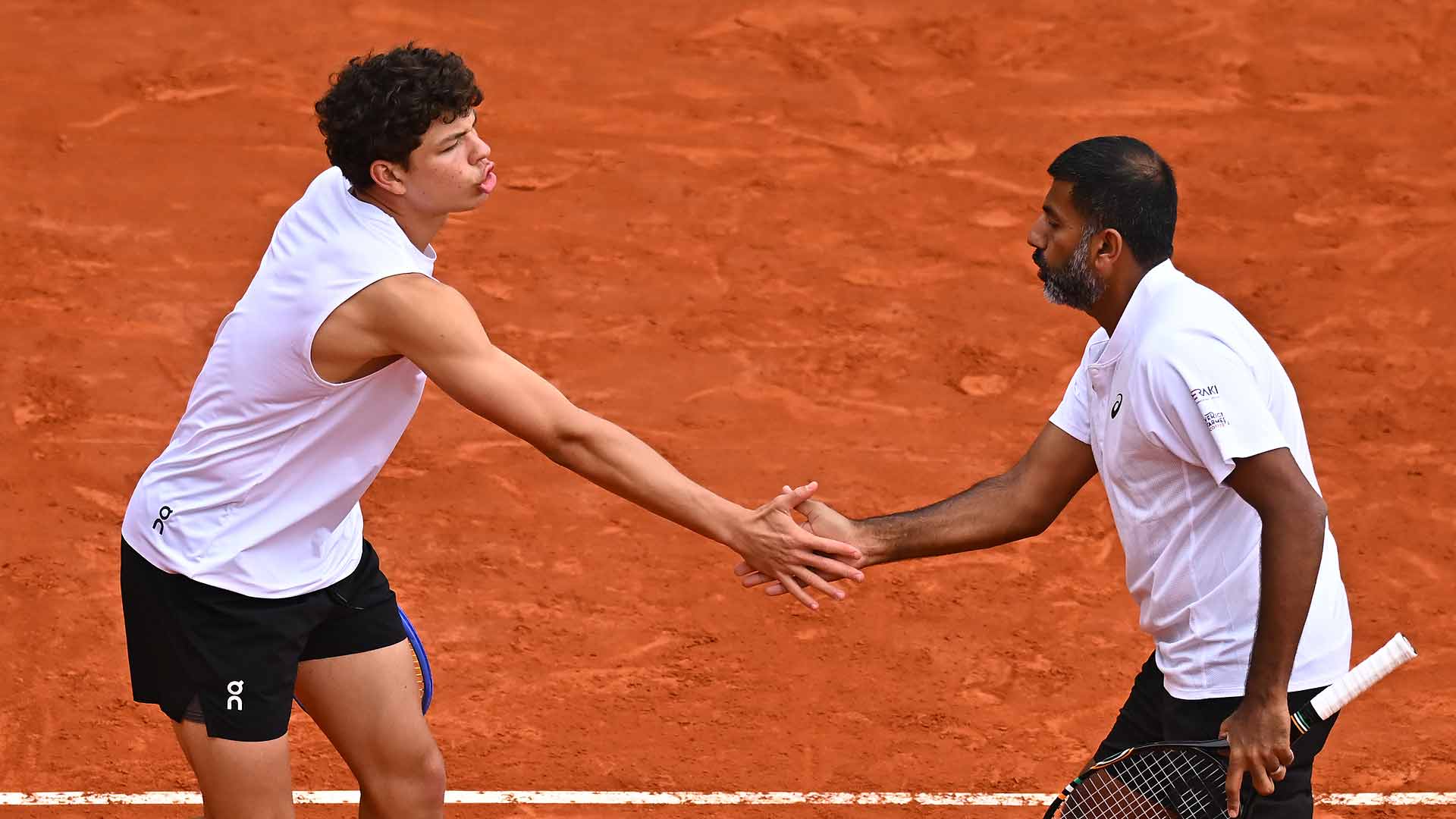 Ben Shelton and Rohan Bopanna defeat Francisco Cerundolo and Alejandro Tabilo on Sunday in Monte-Carlo.