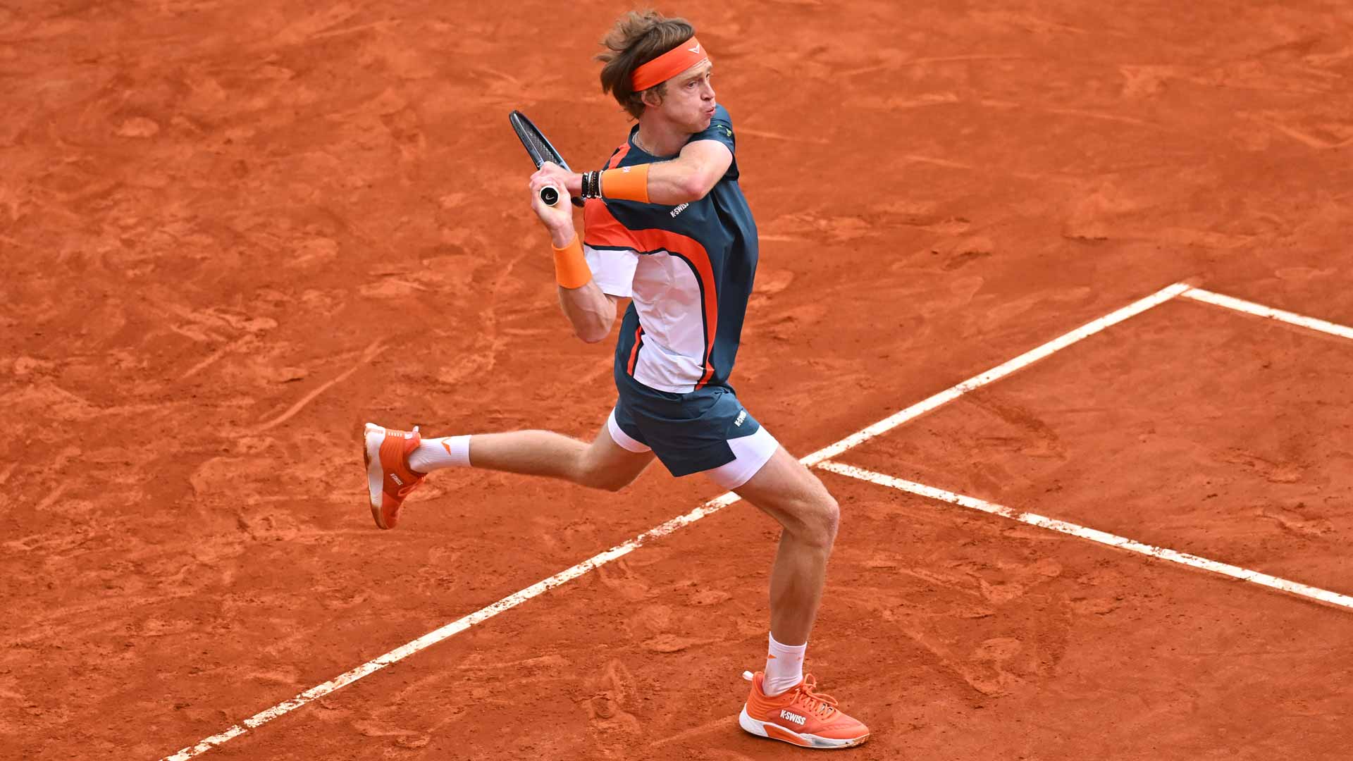 Andrey Rublev defeats Gael Monfils 6-4, 7-6(2) on Tuesday in Monte-Carlo.