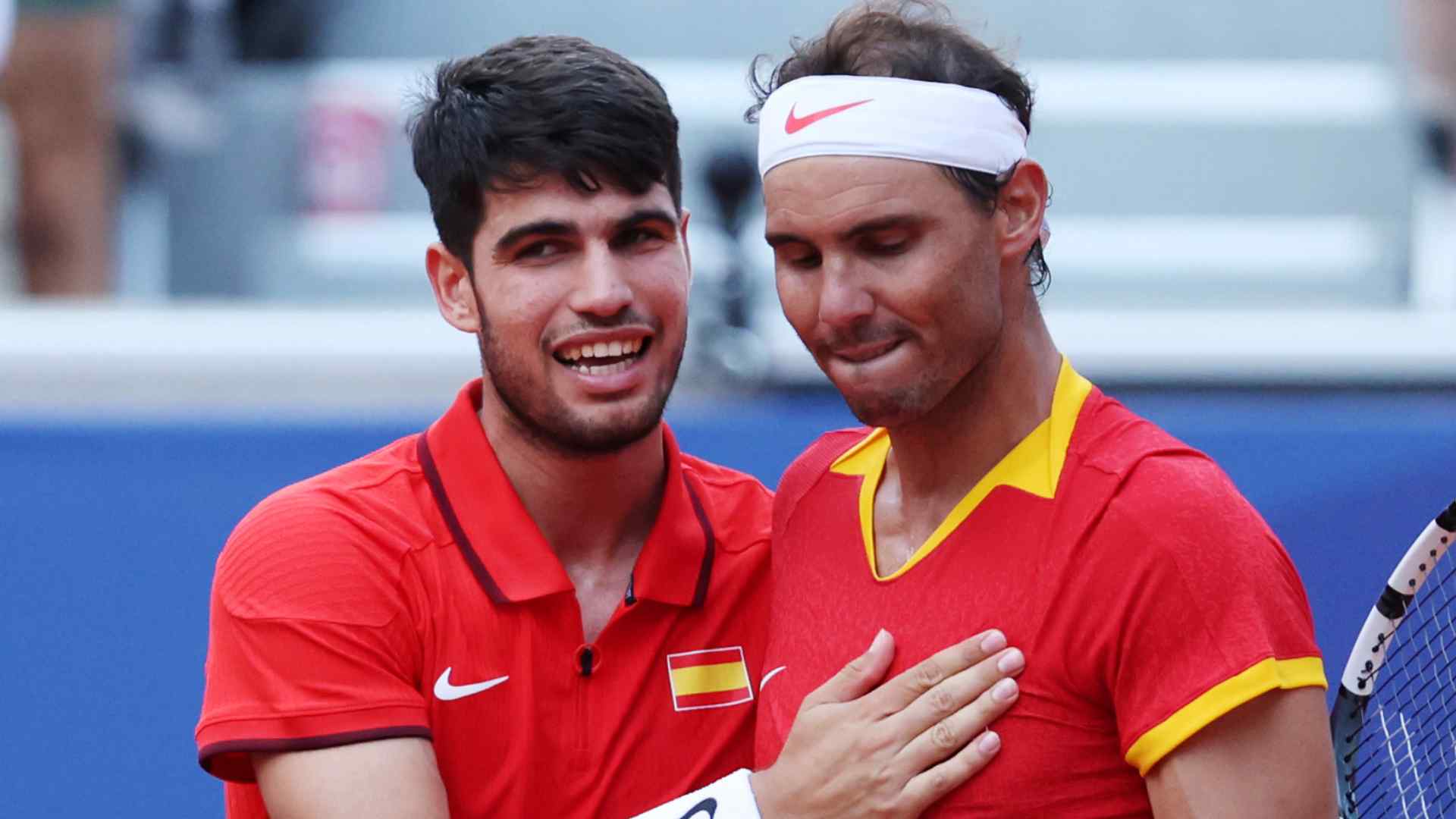 Carlos Alcaraz and Rafael Nadal played doubles together at the Paris Olympics last year.