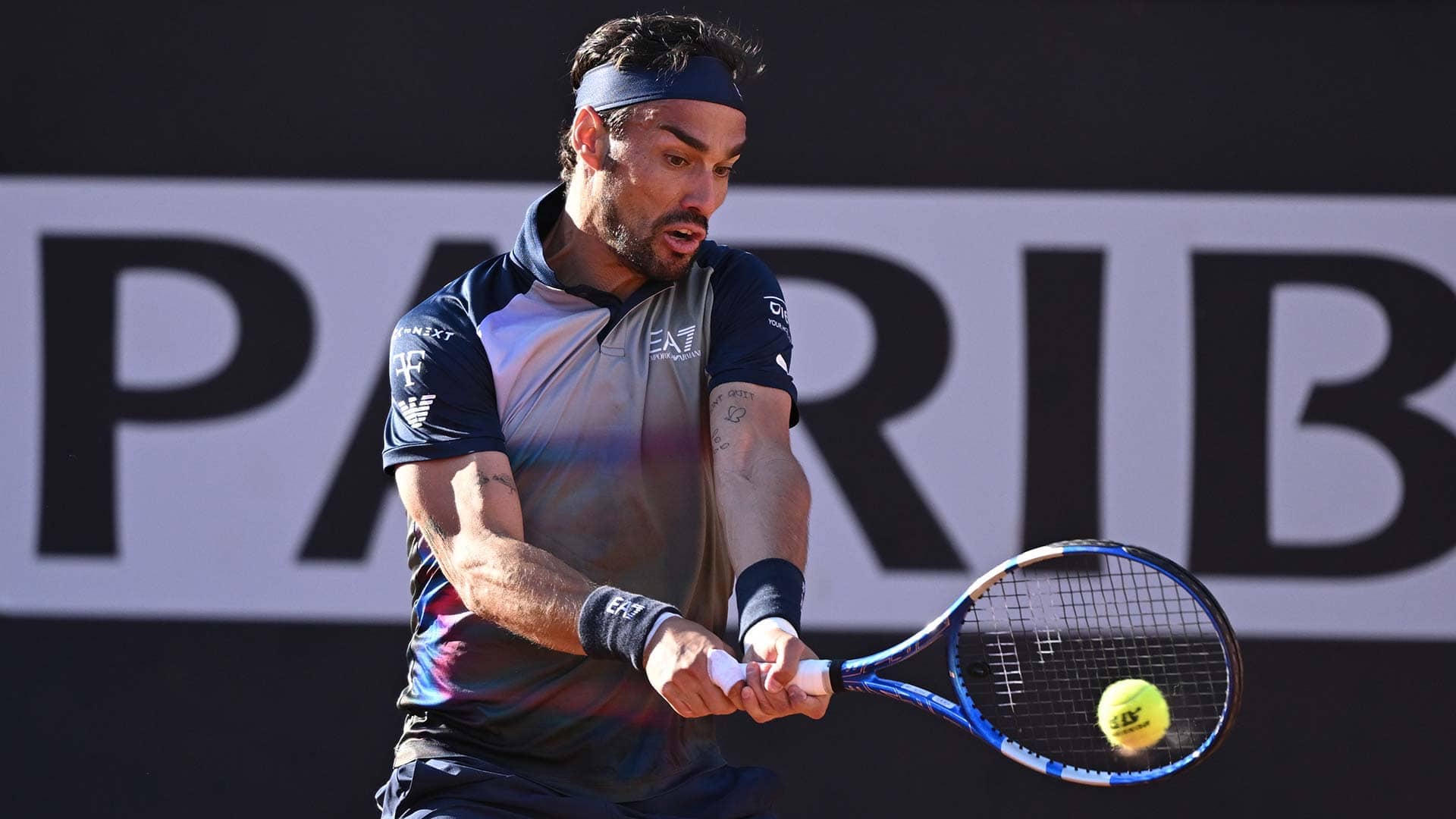 Fabio Fognini durante el torneo de Roma en 2024.