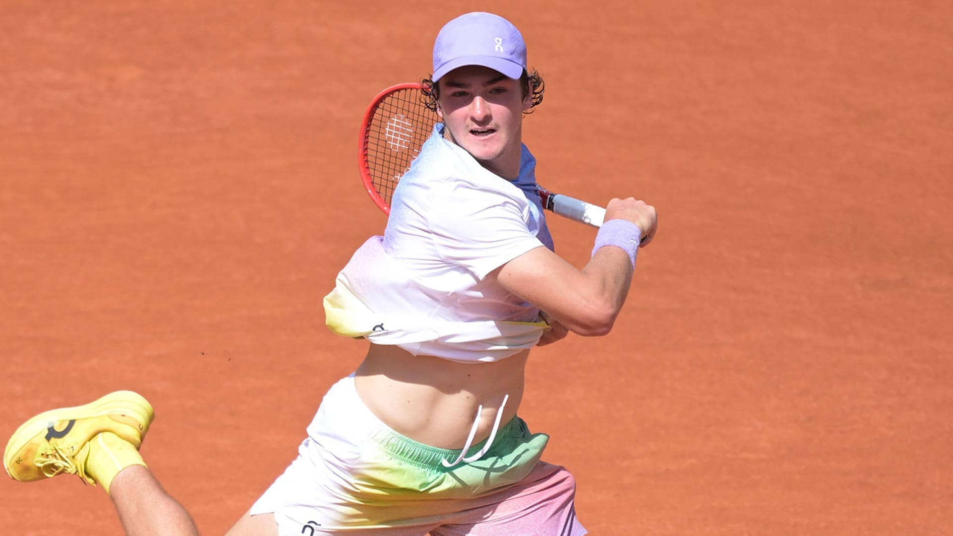 Joao Fonseca was competing in the third round at a major for the first time.