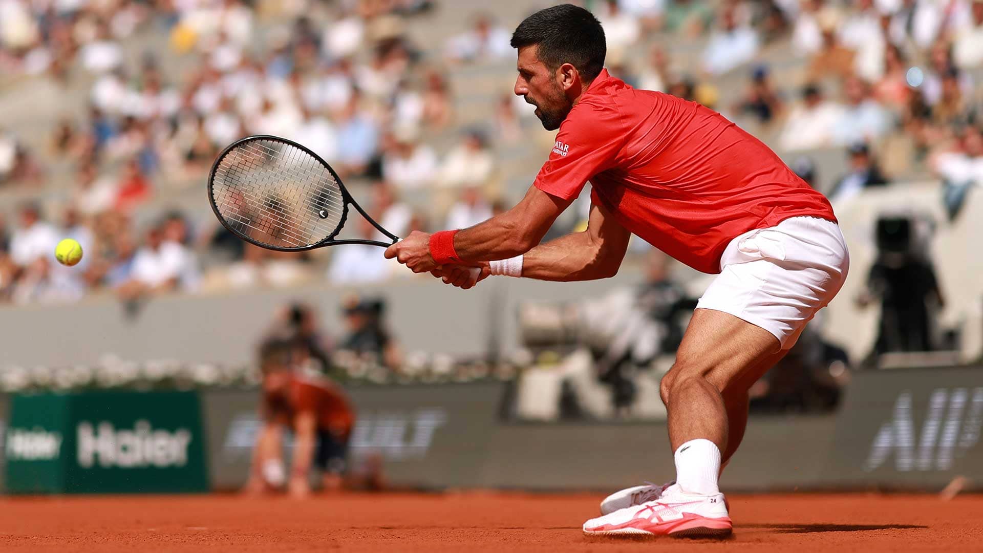 Novak Djokovic is just the third player in history to earn 100 match wins at a Grand Slam event.