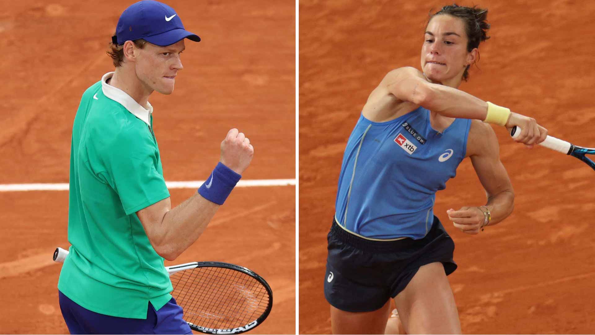 Jannik Sinner y Lois Boisson están en las semifinales de Roland Garros.
