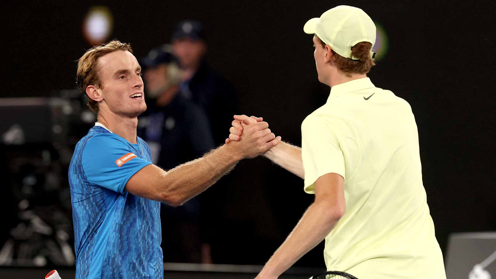 <a href='https://www.atptour.com/en/players/tristan-schoolkate/s0n0/overview'>Tristan Schoolkate</a> and <a href='https://www.atptour.com/en/players/jannik-sinner/s0ag/overview'>Jannik Sinner</a>.