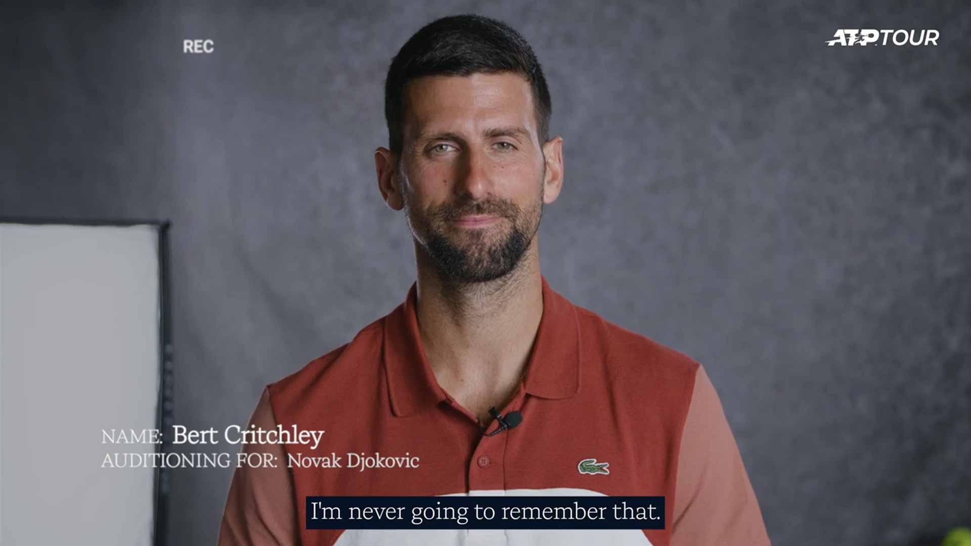 Bert Critchley auditioned for the role of Novak Djokovic in 2003.
