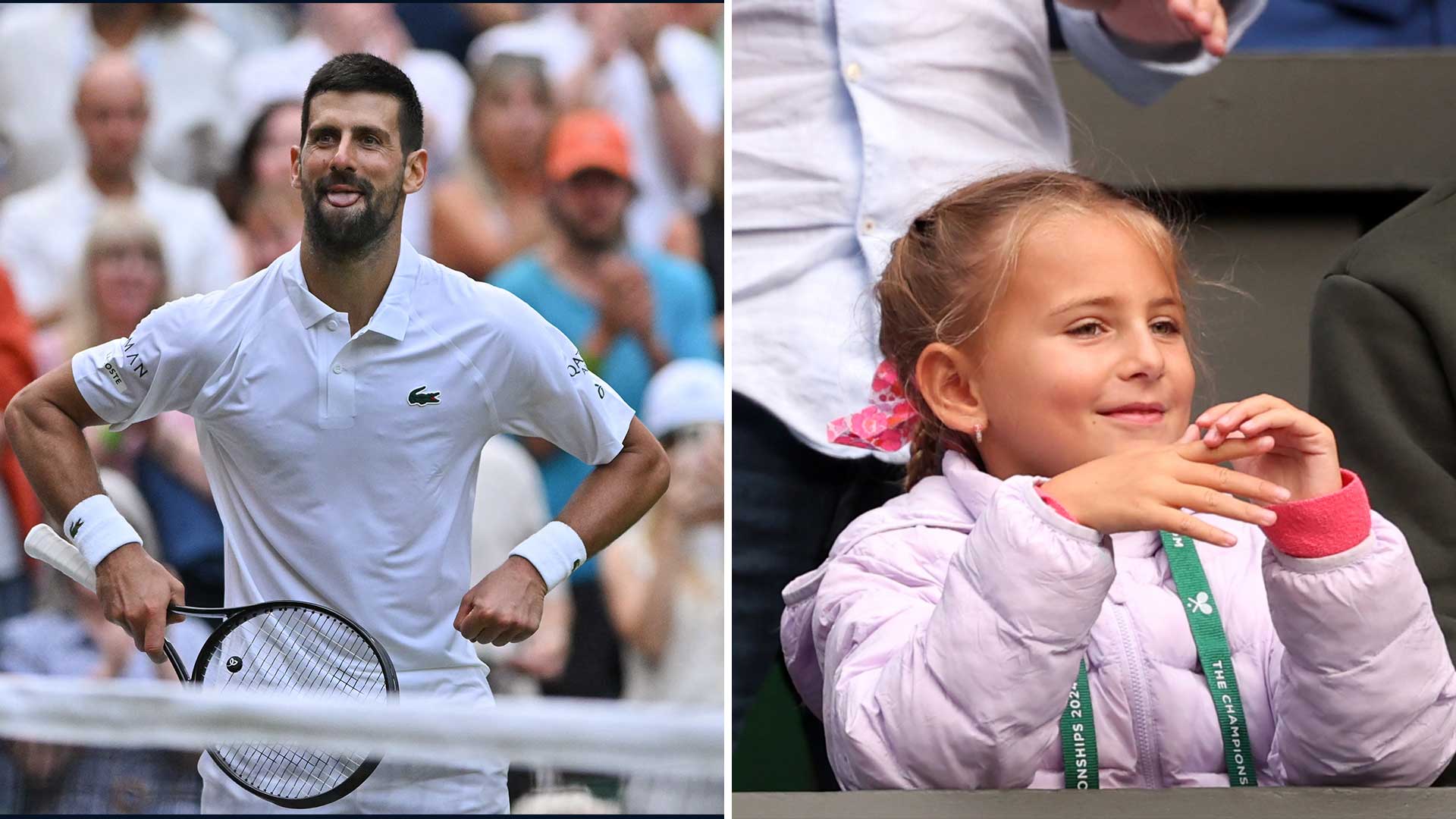 Pump it up: Djokovic’s daughter Tara steals Wimbledon show with celebration dance