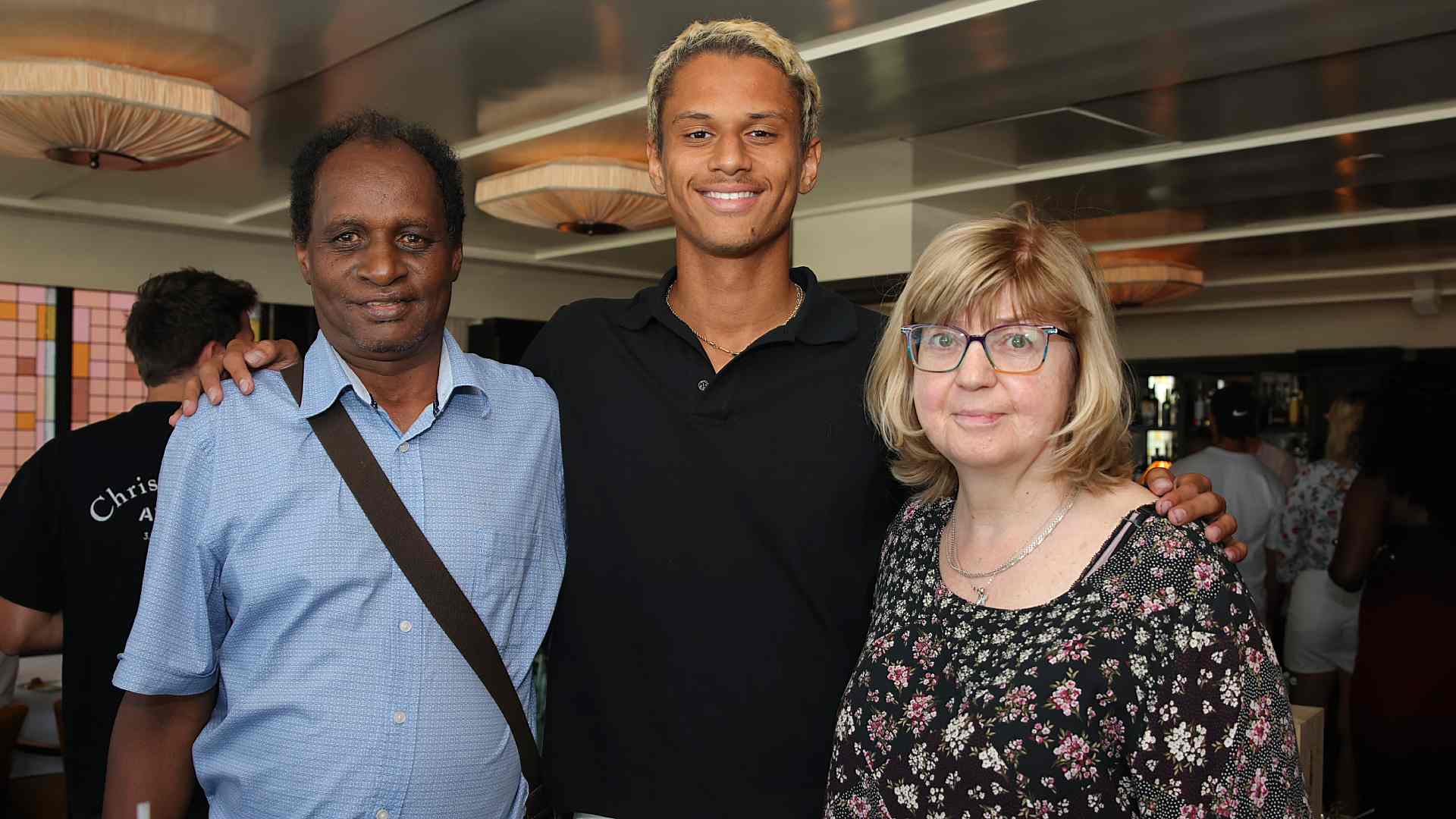 <a href='https://www.atptour.com/en/players/gabriel-diallo/d0f6/overview'>Gabriel Diallo</a> at the player party in Washington D.C.