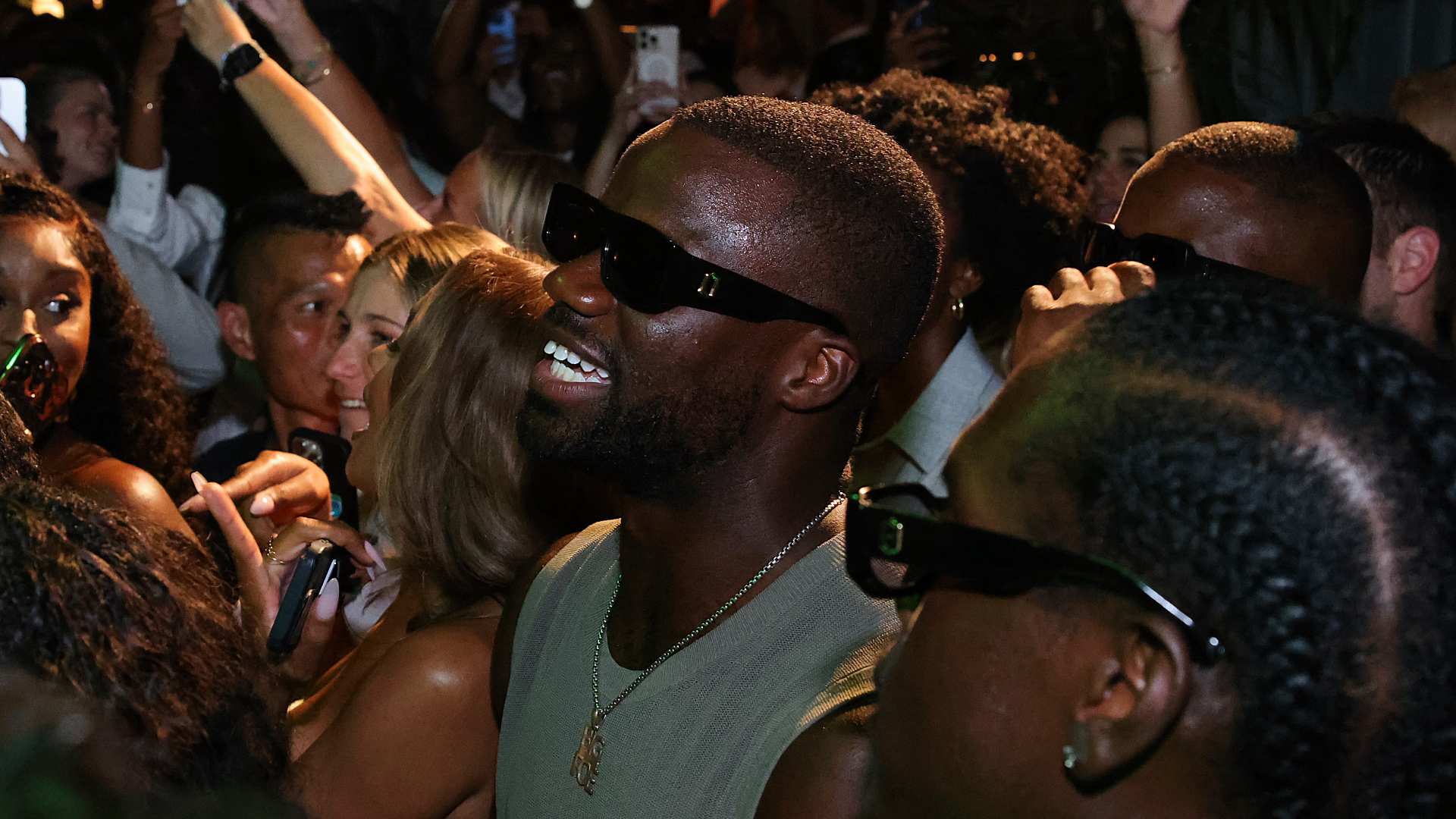 <a href='https://www.atptour.com/en/players/frances-tiafoe/td51/overview'>Frances Tiafoe</a> at the player party in Washington.
