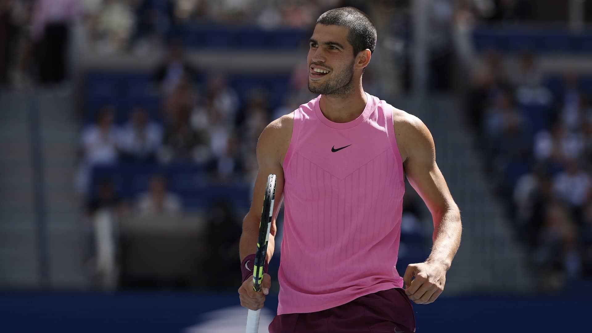 Carlos Alcaraz, durante los cuartos de final del US Open.