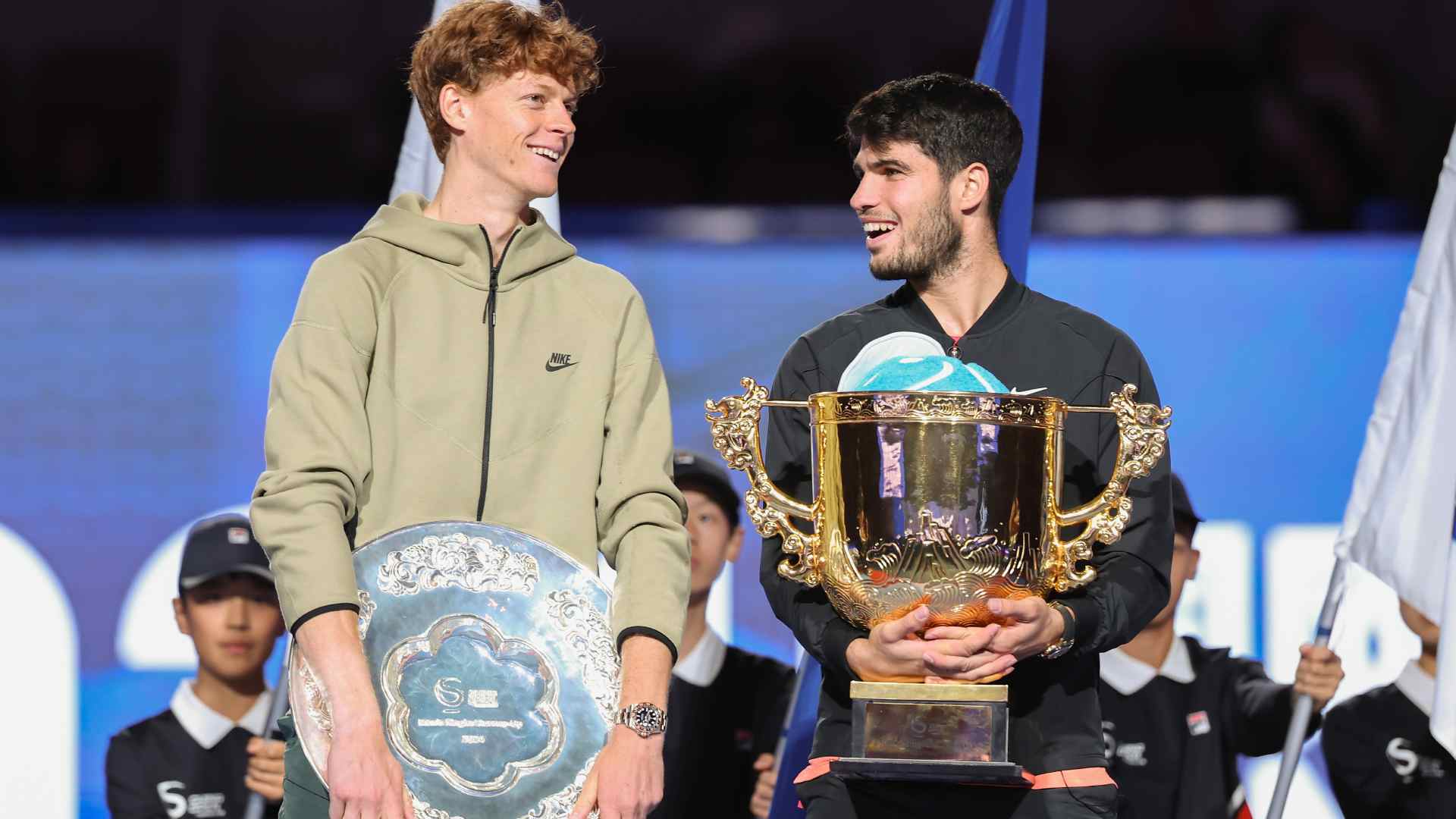 <a href='https://www.atptour.com/en/players/jannik-sinner/s0ag/overview'>Jannik Sinner</a>, <a href='https://www.atptour.com/en/players/carlos-alcaraz/a0e2/overview'>Carlos Alcaraz</a>