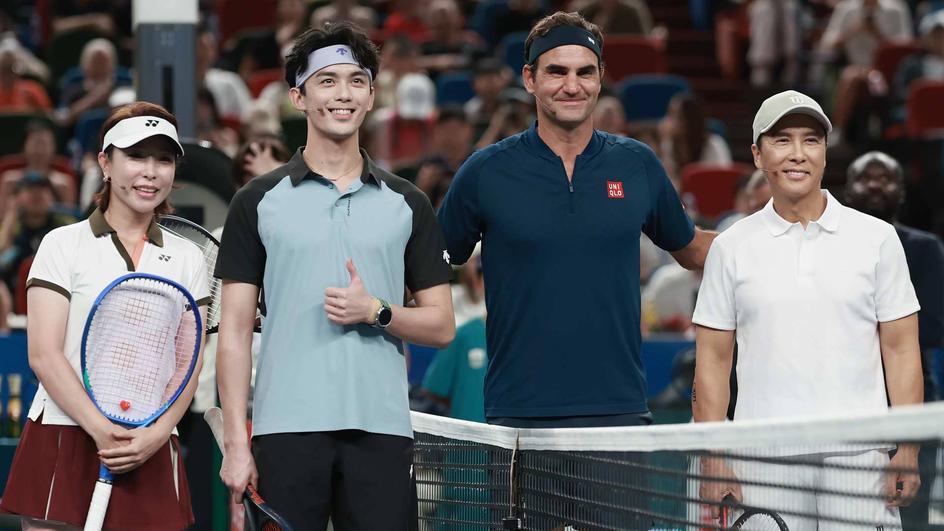Zheng Jie, Wu Lei, <a href='https://www.atptour.com/en/players/roger-federer/f324/overview'>Roger Federer</a>, Donnie Yen