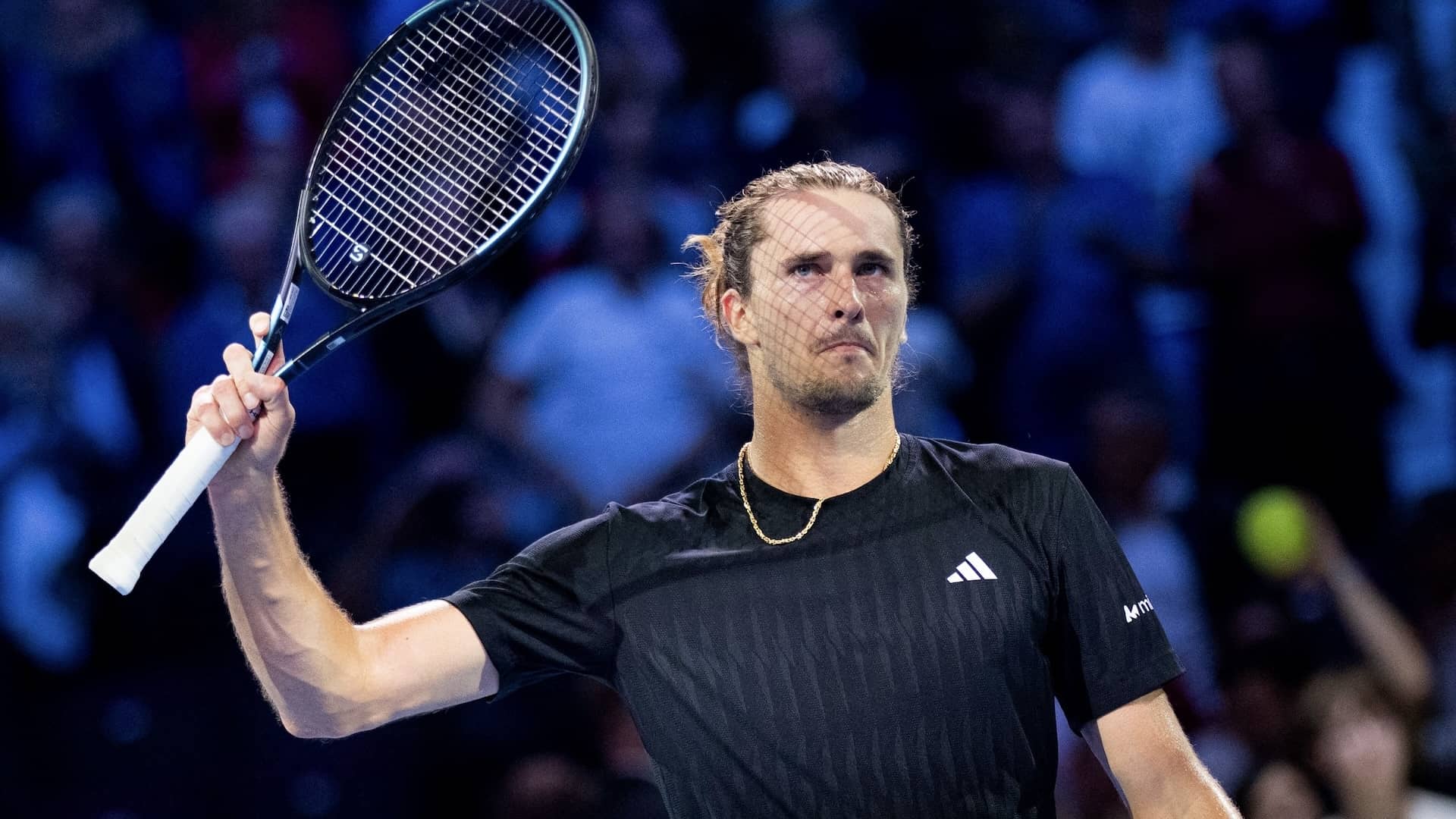 Alexander Zverev, tras ganar un partido en Viena.