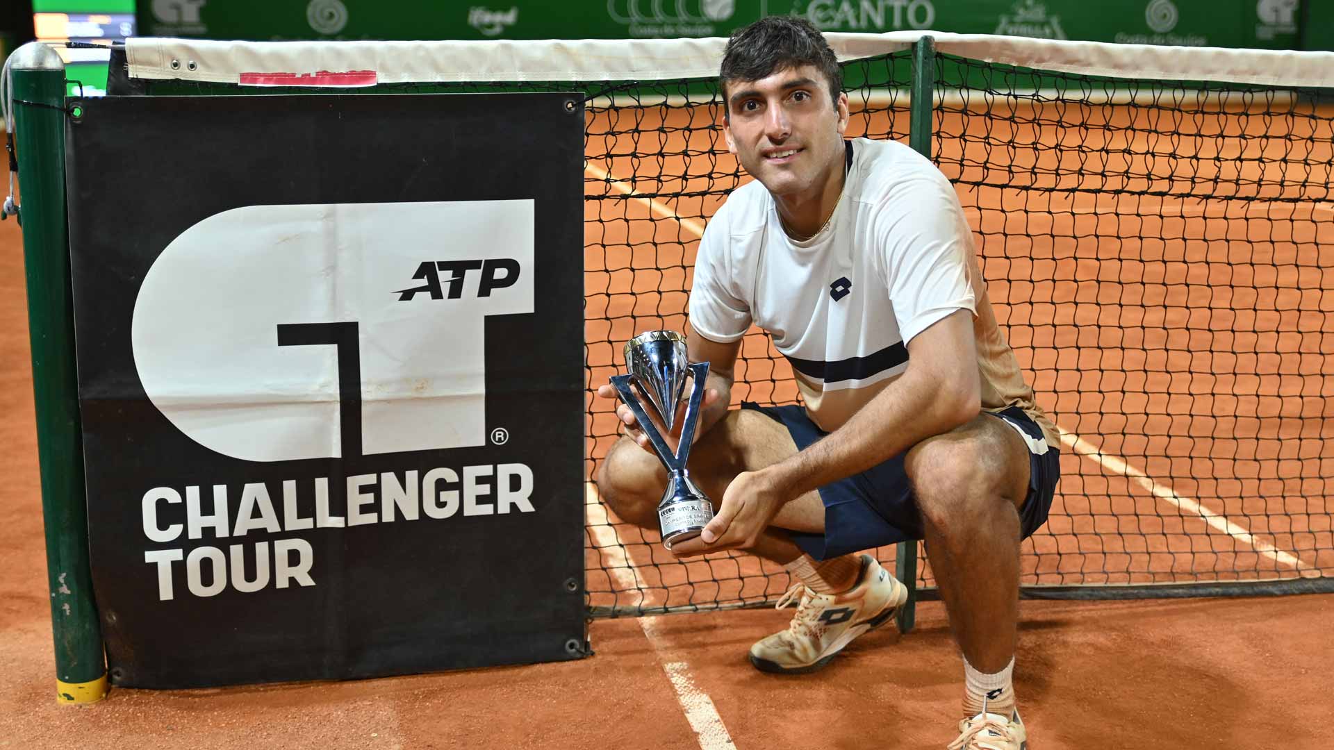 <a href='https://www.atptour.com/en/players/roman-andres-burruchaga/b0fv/overview'>Roman Andres Burruchaga</a> at the Costa do Sauipe Challenger.