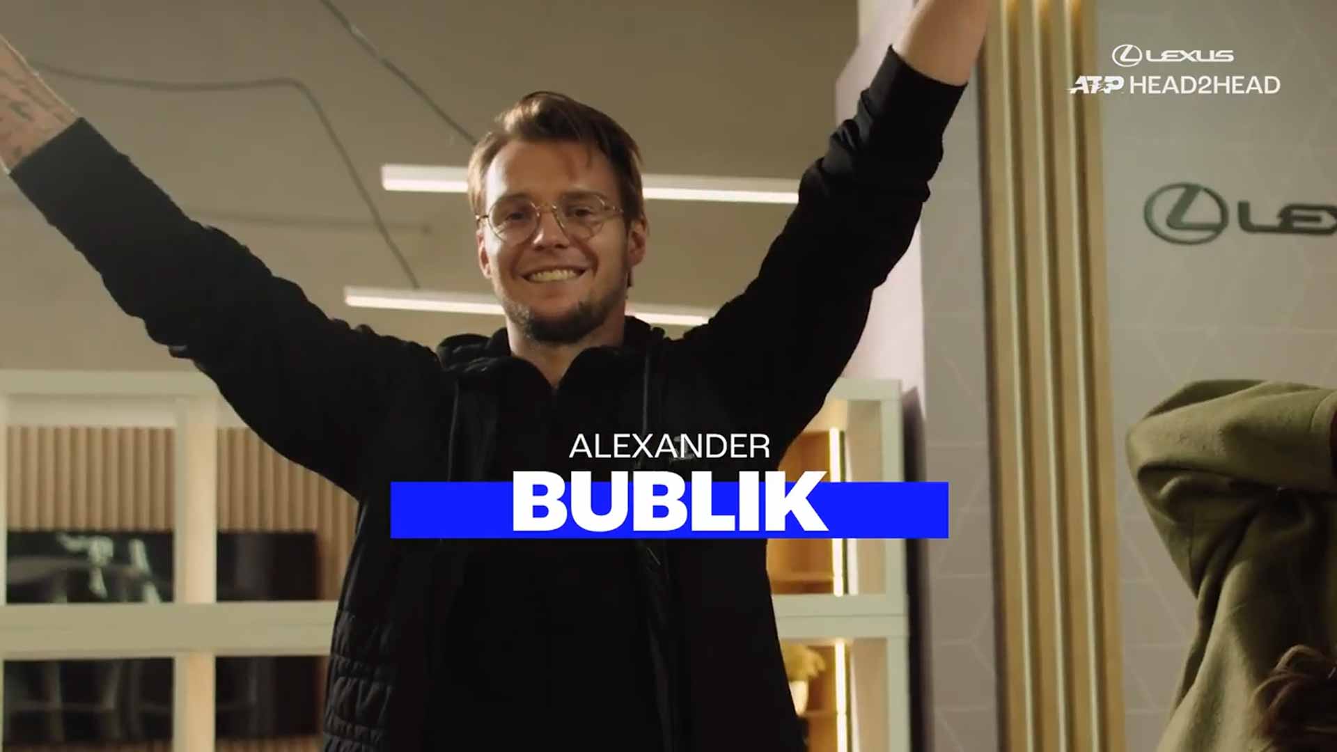 Bublik breaks out mini racquet for Lexus ATP Head2Head Challenge in Paris