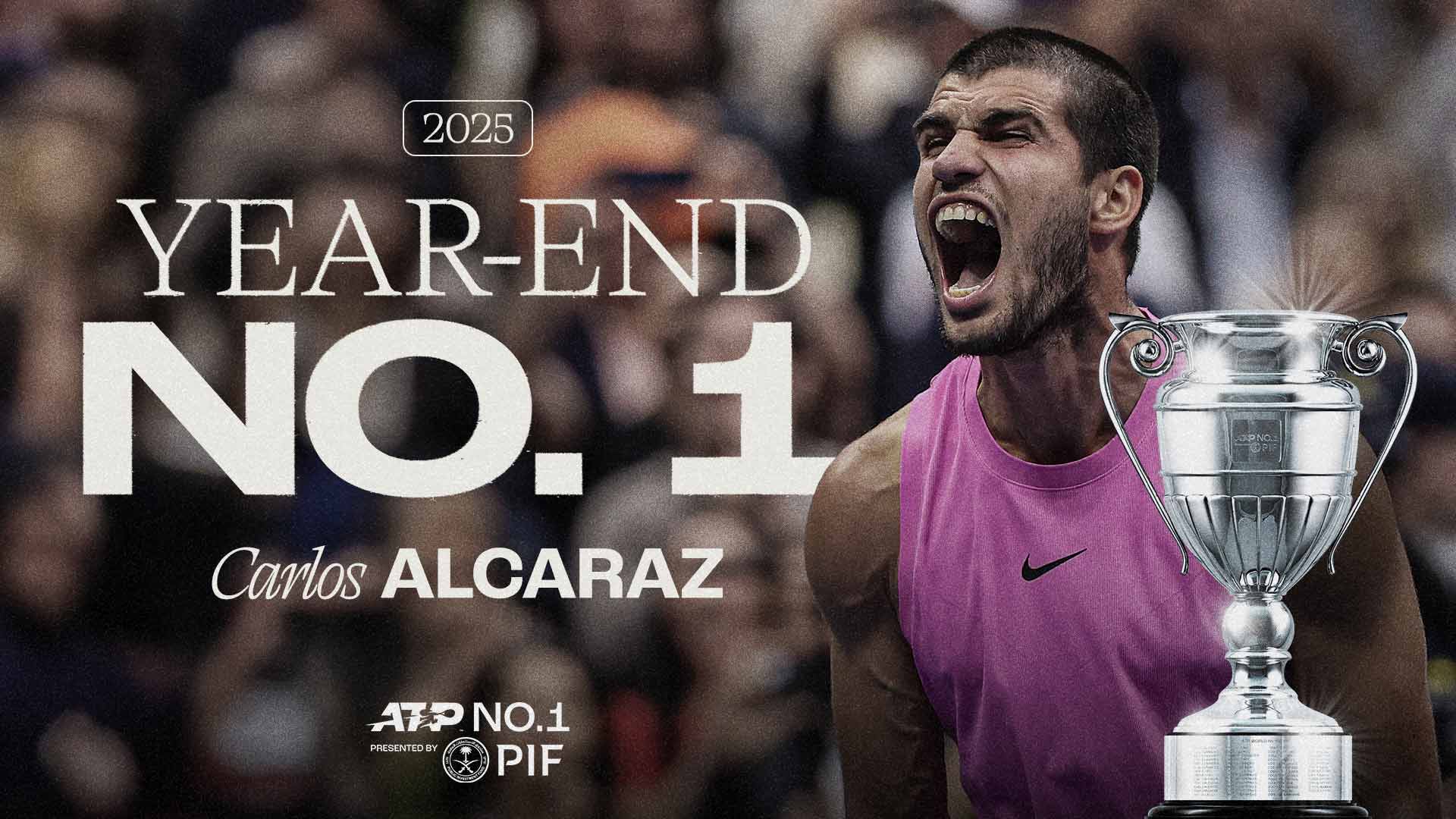 Alcaraz clinches ATP Year-End No. 1 presented by PIF honours