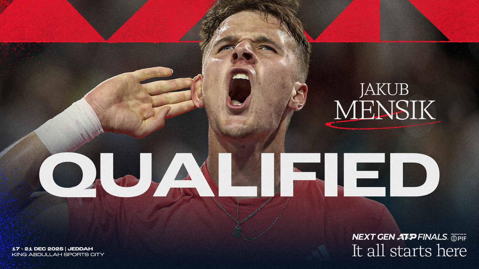 Mensik becomes first player to qualify for Next Gen ATP Finals presented by PIF, Fonseca withdraws