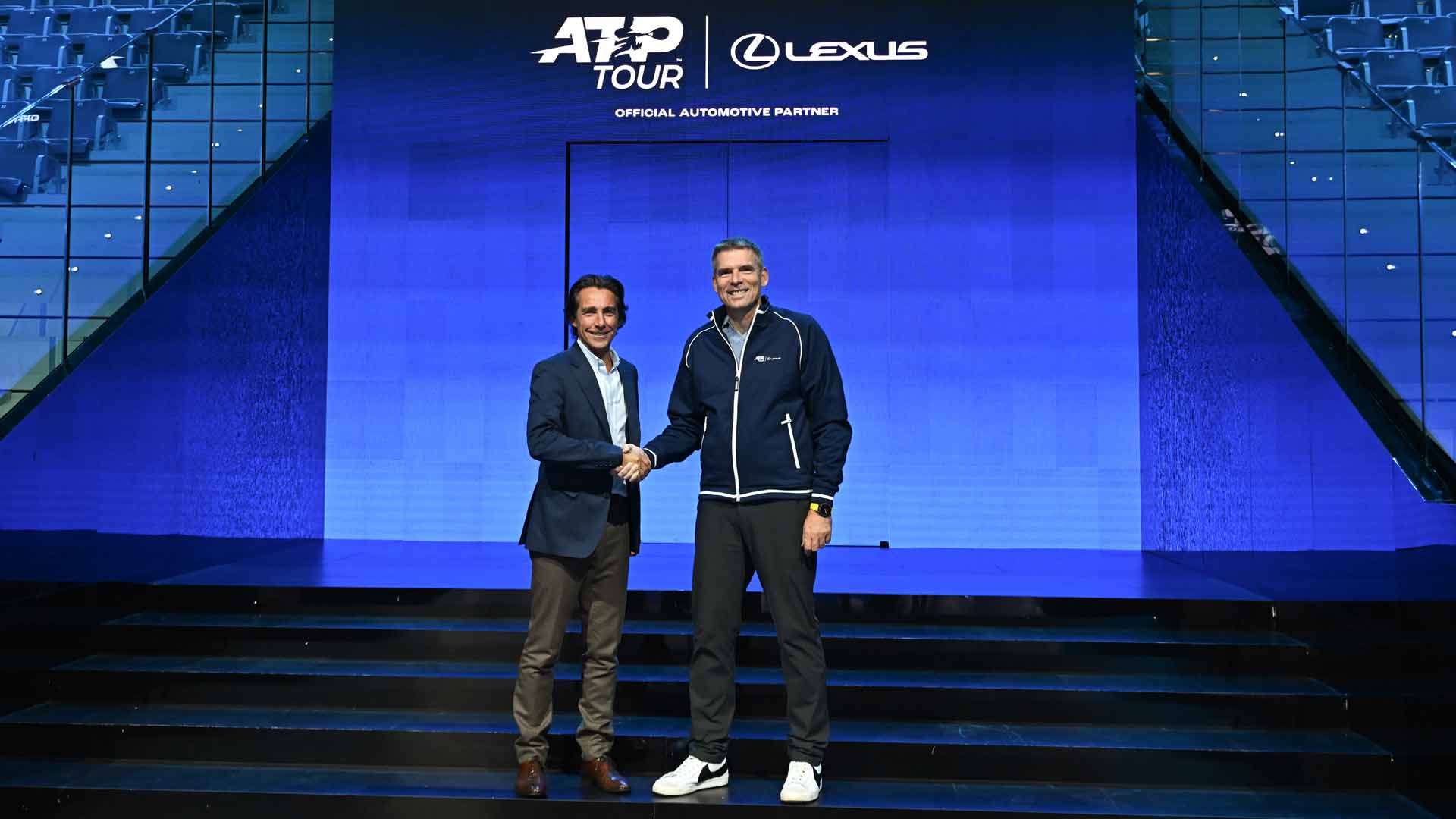 ATP CEO Eno Polo with Lexus Europe Head Andre Schmidt.