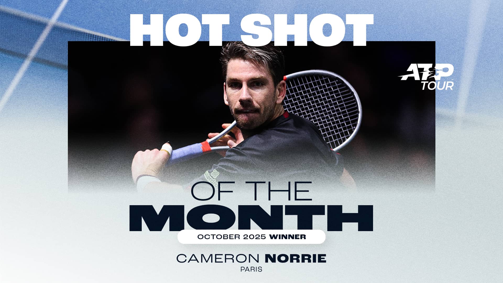 Hot Shot of the Month: Norrie out-hustles Alcaraz for October award