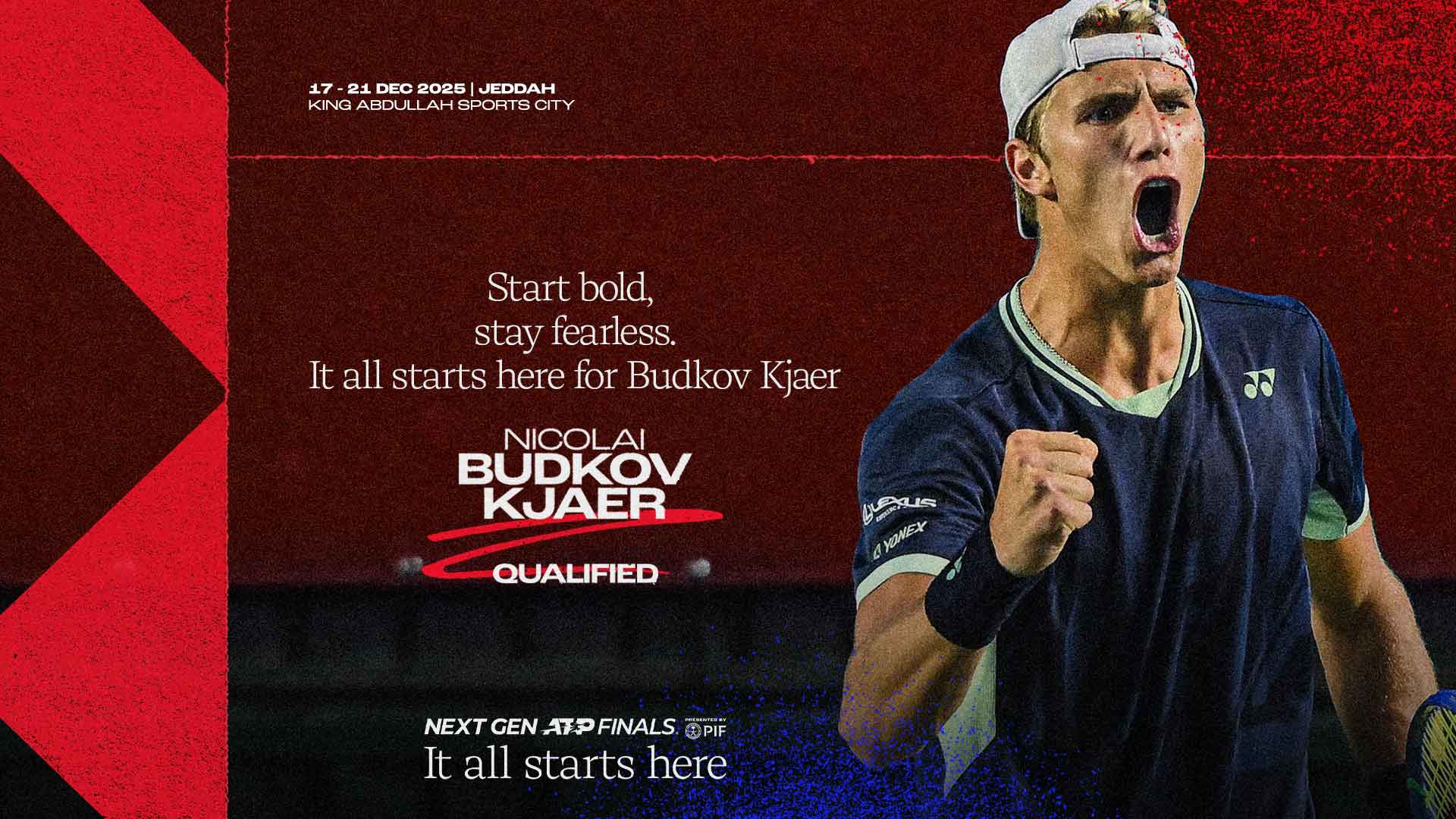 Budkov Kjaer qualifies for the Next Gen ATP Finals presented by PIF