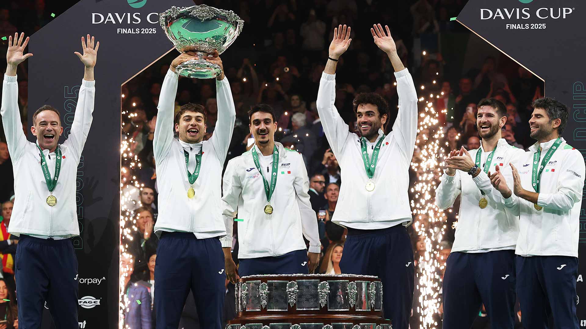 Italy win historic third consecutive Davis Cup title