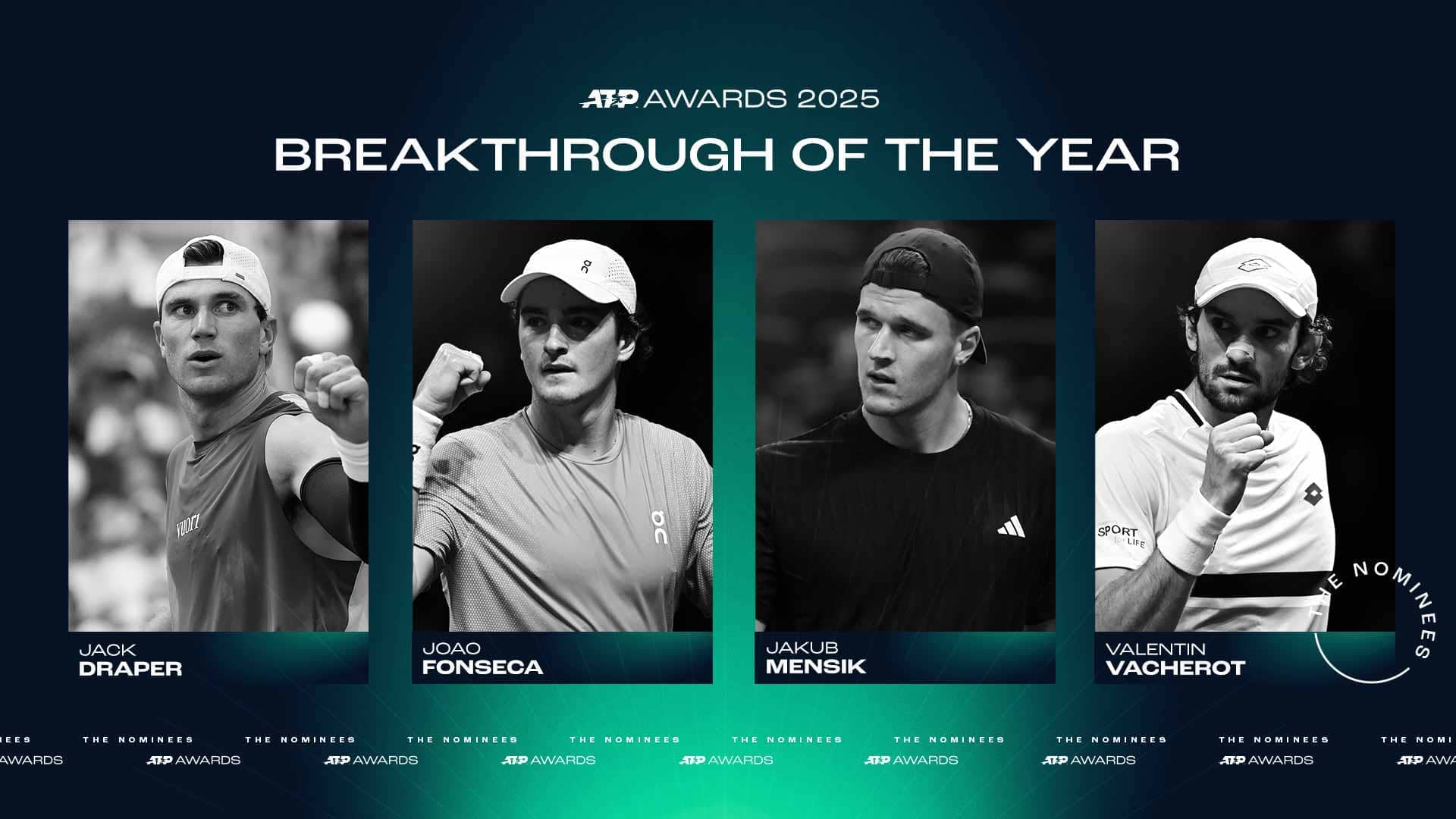 Draper, Fonseca among nominees for ATP Breakthrough of the Year