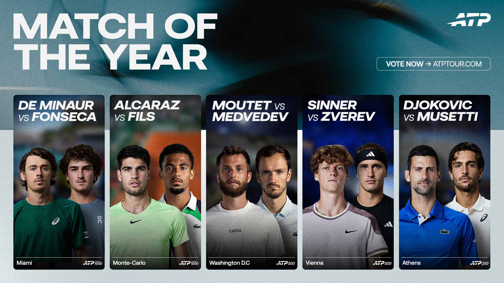 Best ATP Tour Match of 2025 shortlist: Read, watch & vote!