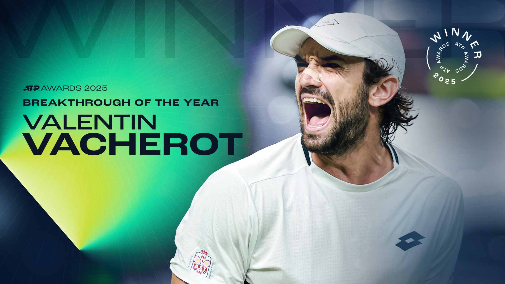 Vacherot wins Breakthrough of the Year in 2025 ATP Awards