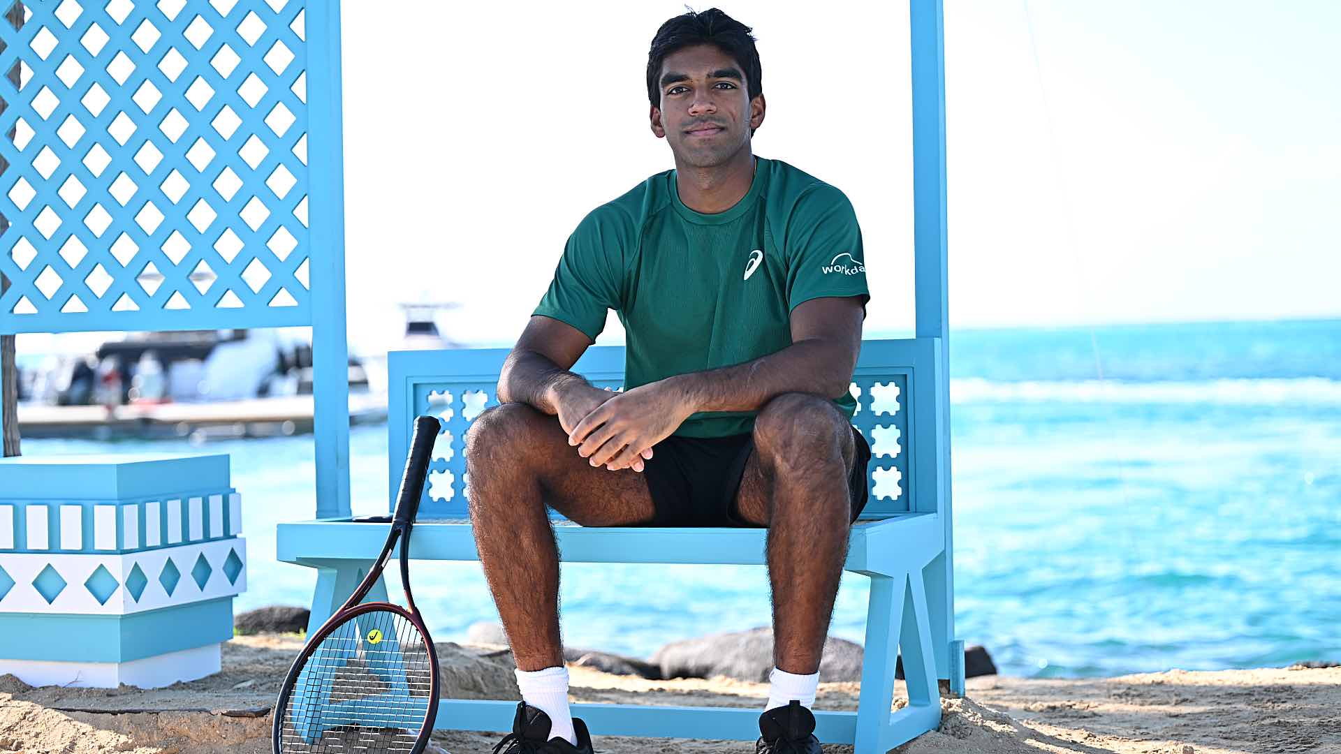 Nishesh Basavareddy ahead of the 2025 Next Gen ATP Finals presented by PIF.