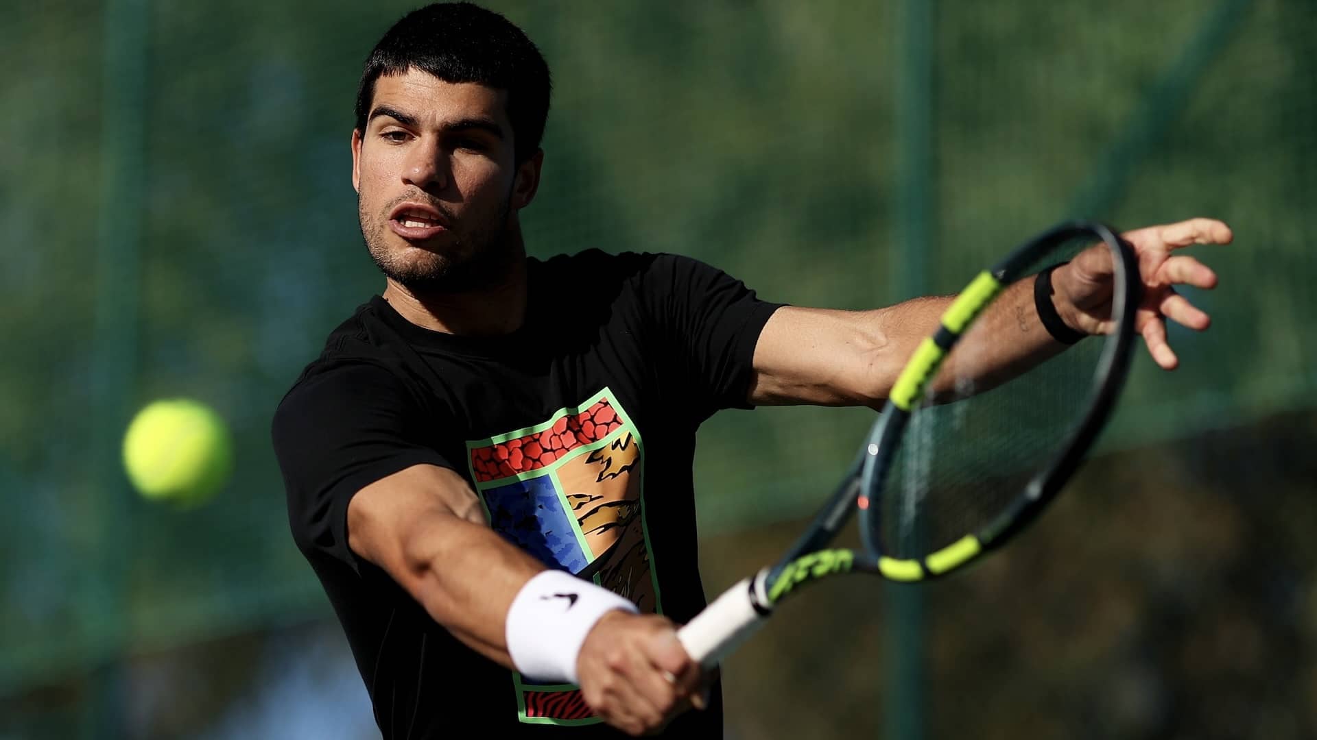 Carlos Alcaraz, durante la pretemporada en Murcia.