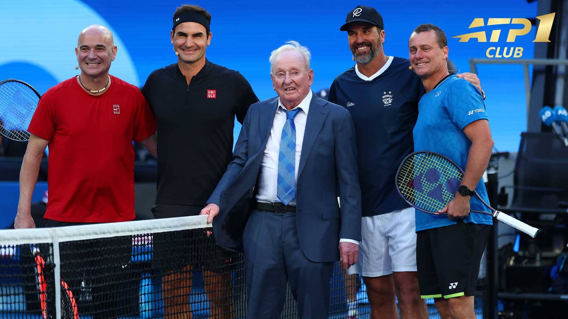 Federer, Agassi, Hewitt & Rafter light up Australian Open ceremony