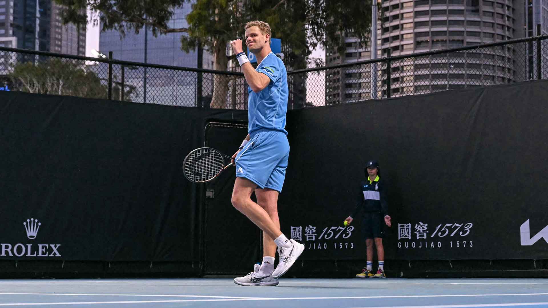 Yannick Hanfmann se enfrentará este miércoles a Carlos Alcaraz en segunda ronda del Abierto de Australia.